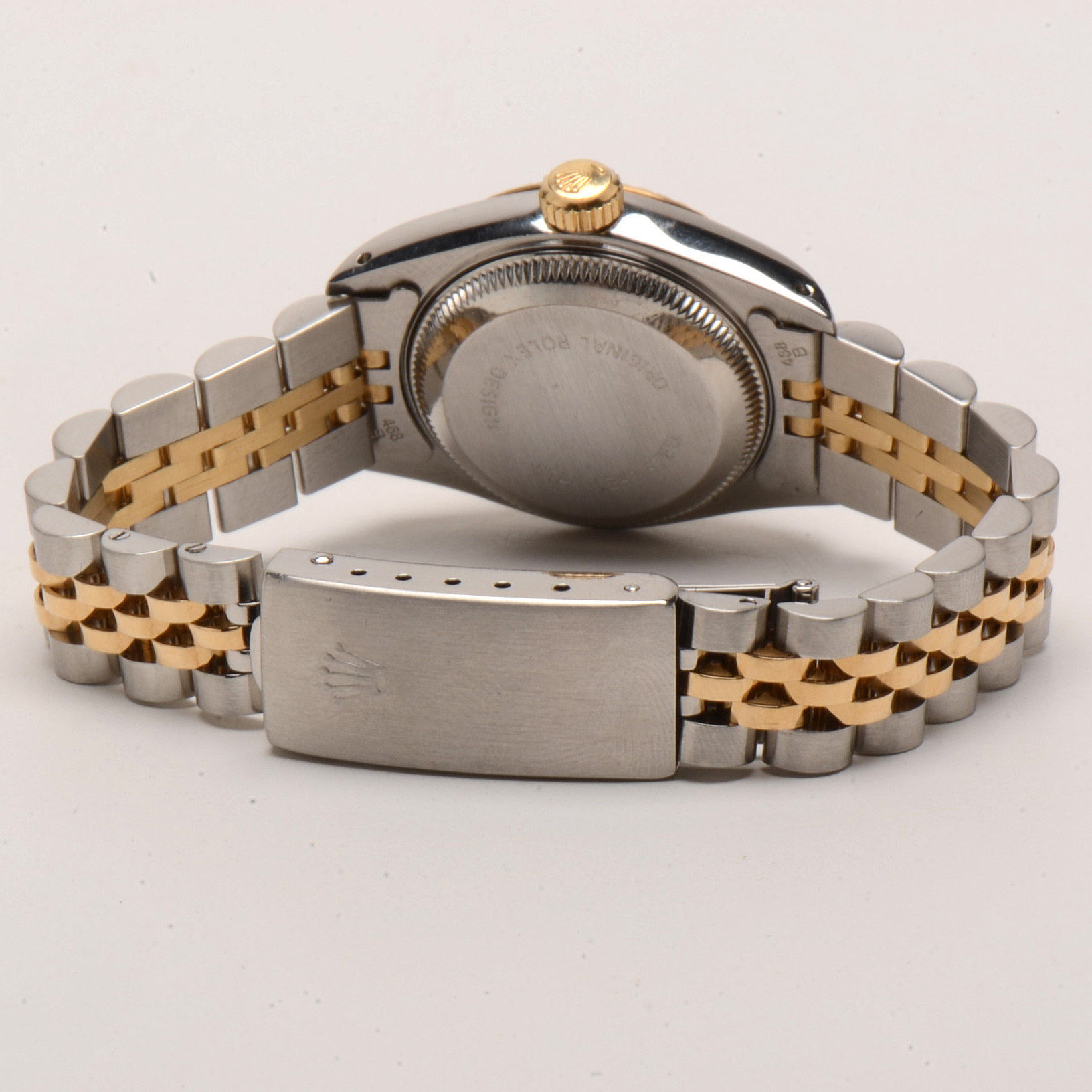 Rolex Datejust 18K Gold & Steel Silver Index Automatic Watch