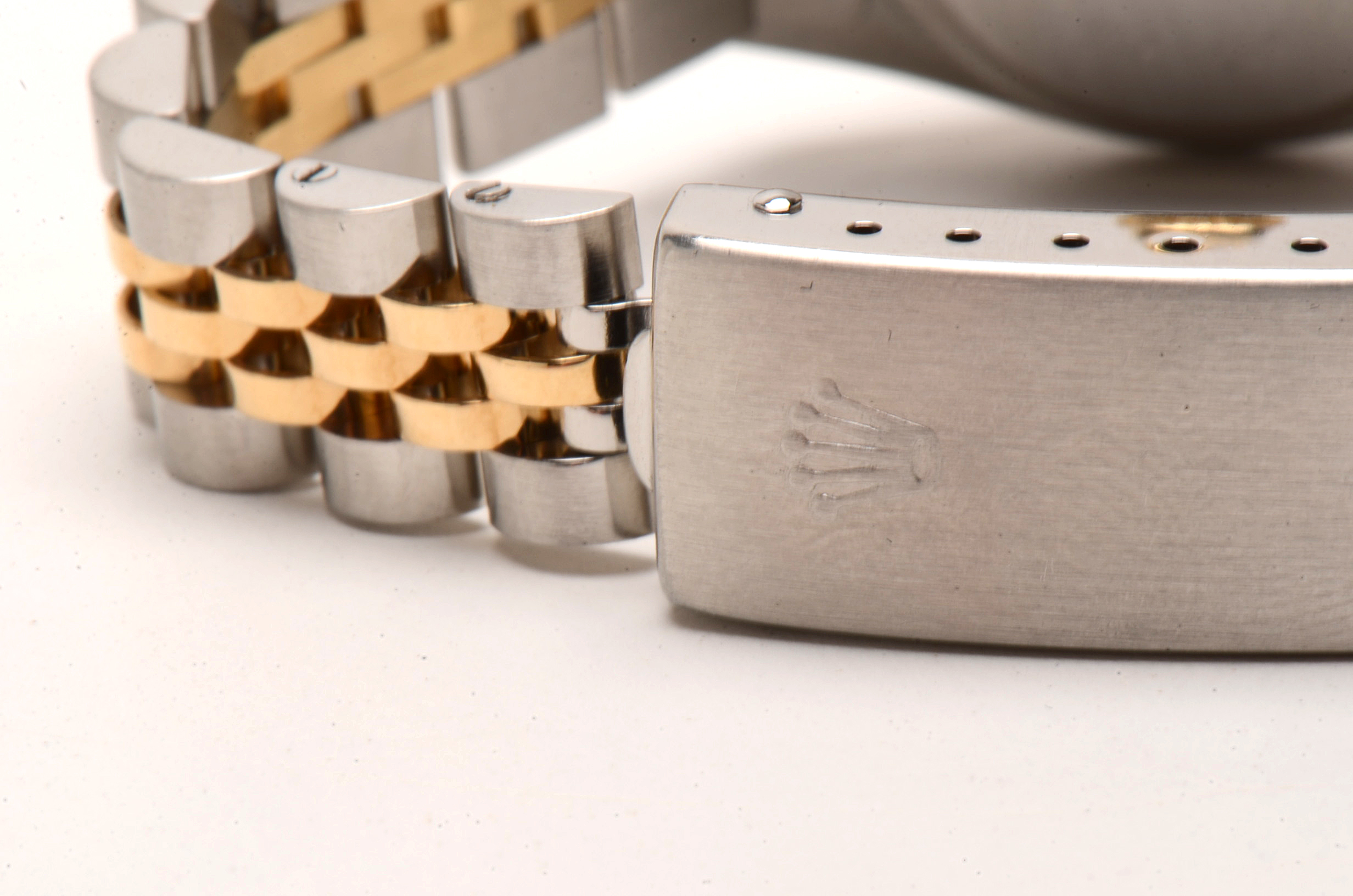 Rolex Datejust 18K Gold & Steel Silver Index Automatic Watch