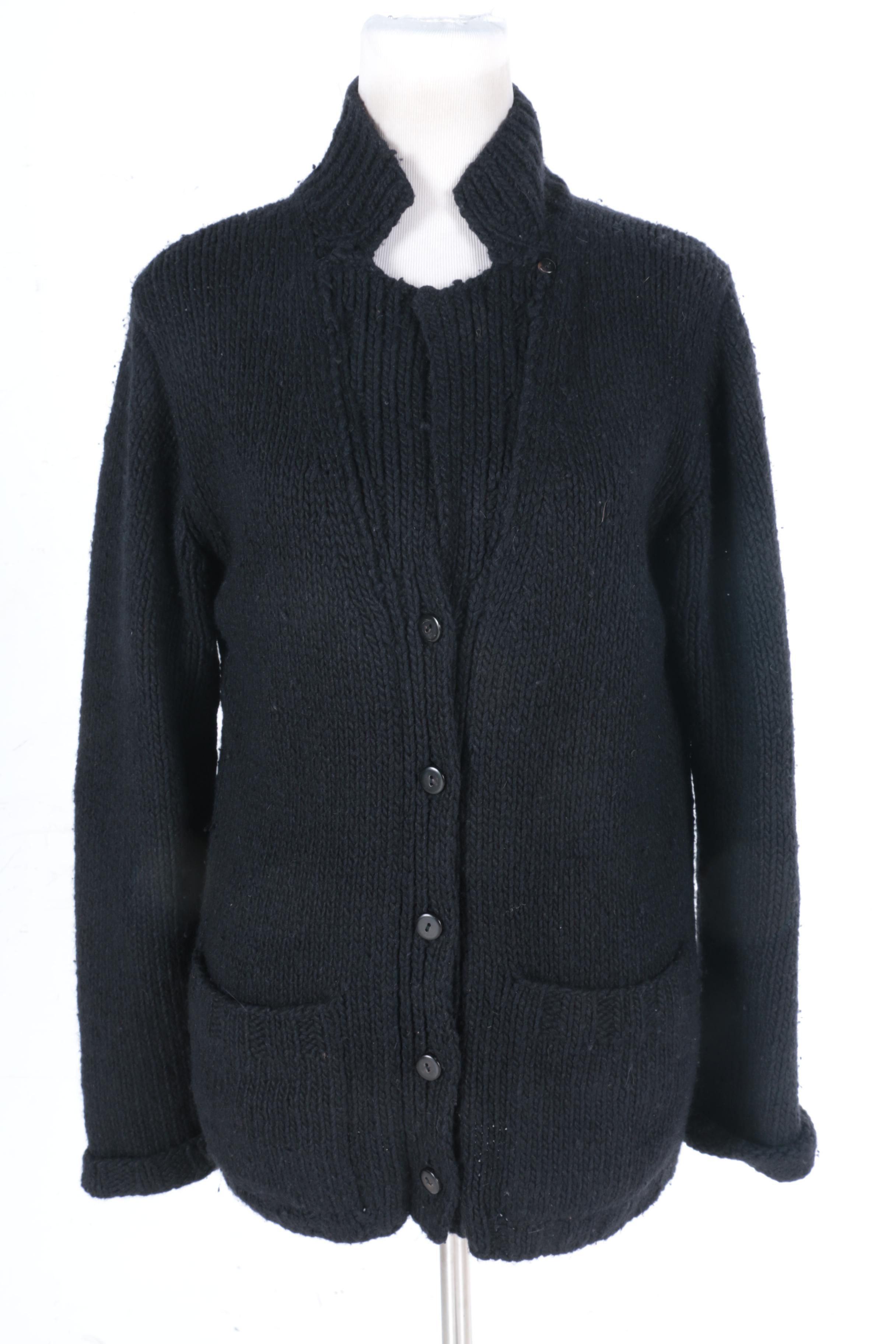 Donna Karan Black Cardigan Sweater