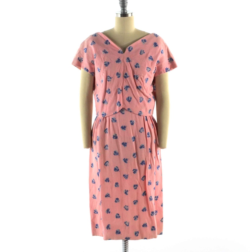 Circa 1960s Embellished Tea Dress