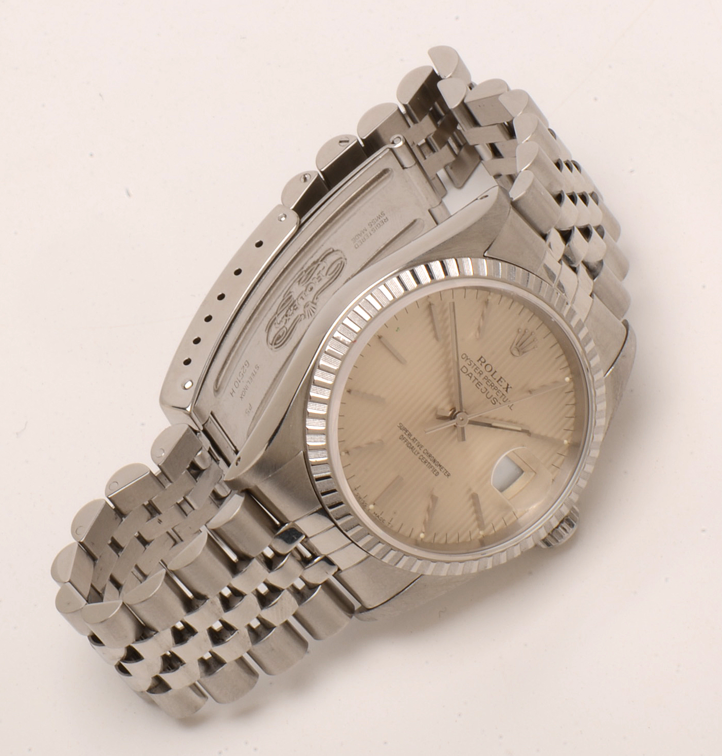 Rolex Datejust Steel 16220 Tapestry Jubilee 36mm Automatic Watch