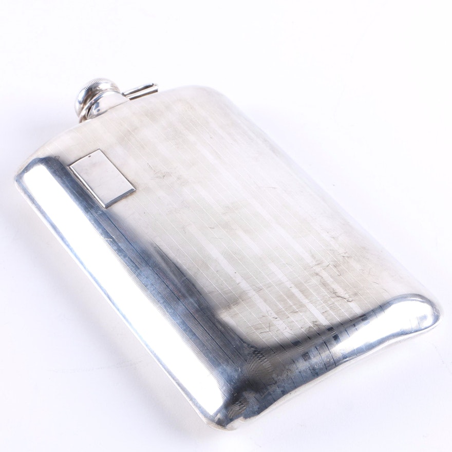 Art Deco Sterling Silver Flask