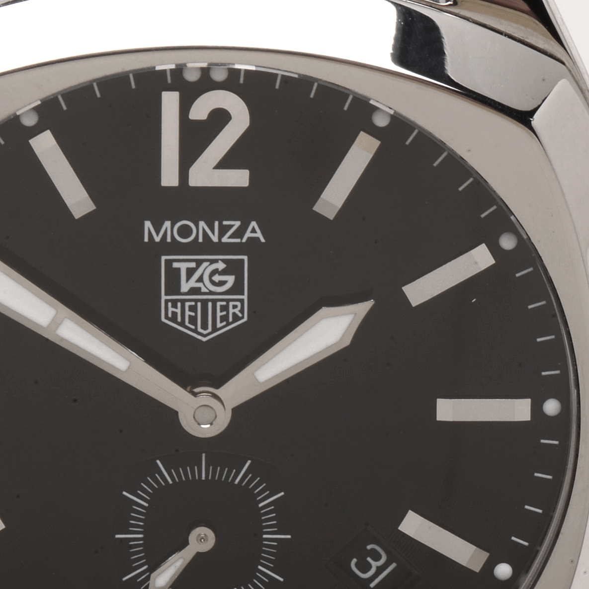 Tag Heuer Monza Date Steel Black 37.00 mm Automatic Watch