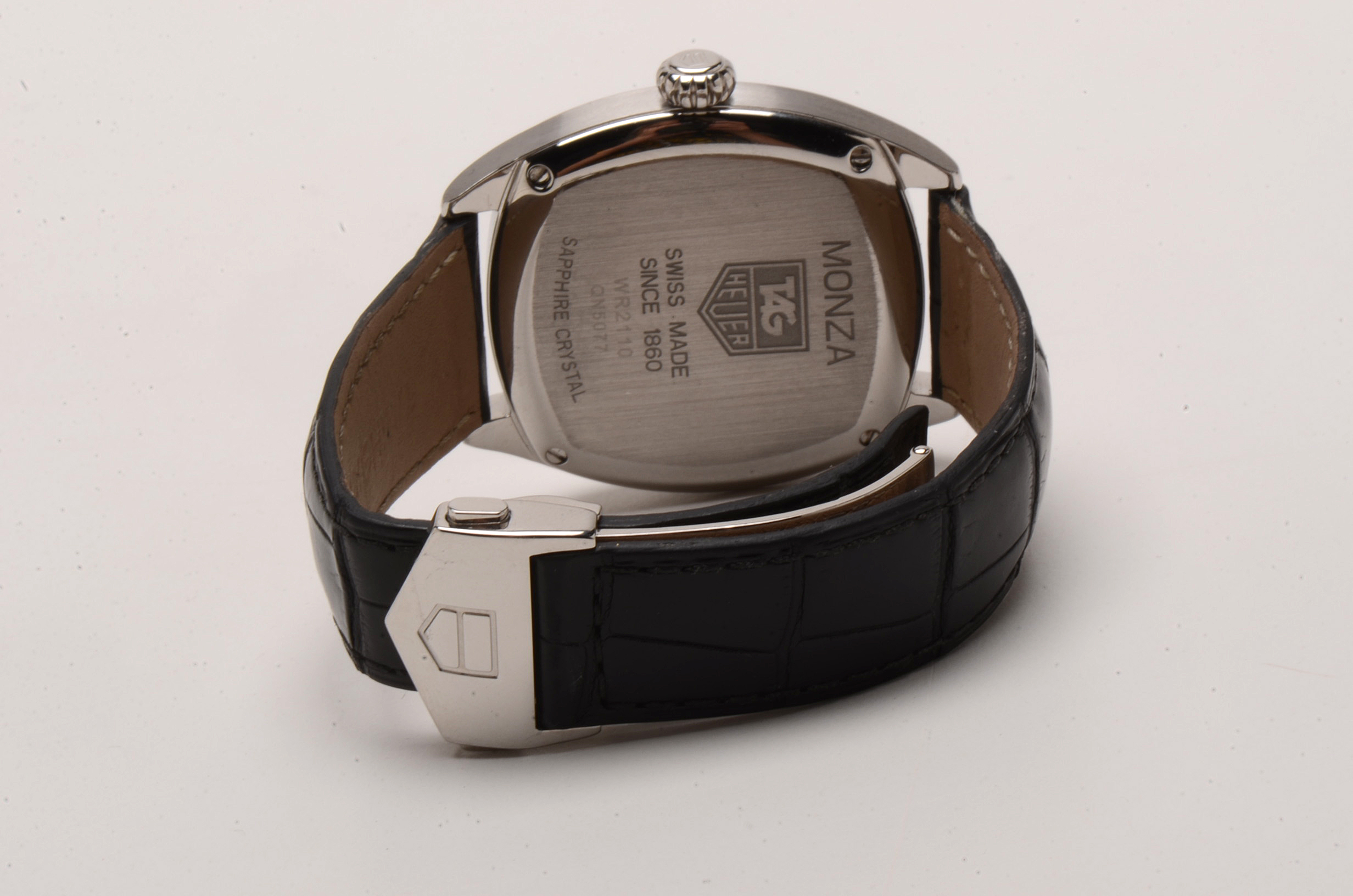 Tag Heuer Monza Date Steel Black 37.00 mm Automatic Watch