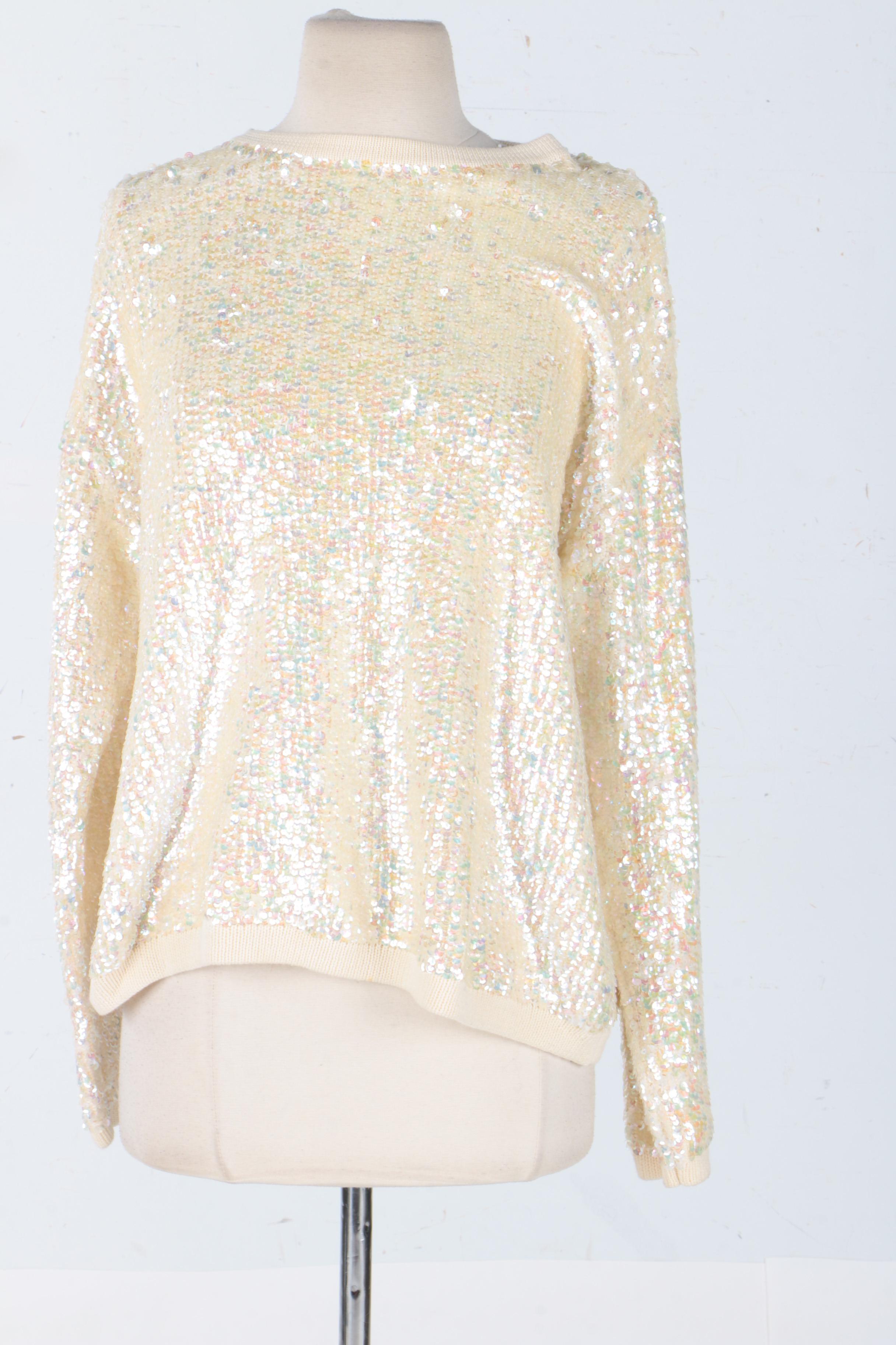 DKNY Sweater With Sequin Embellishments