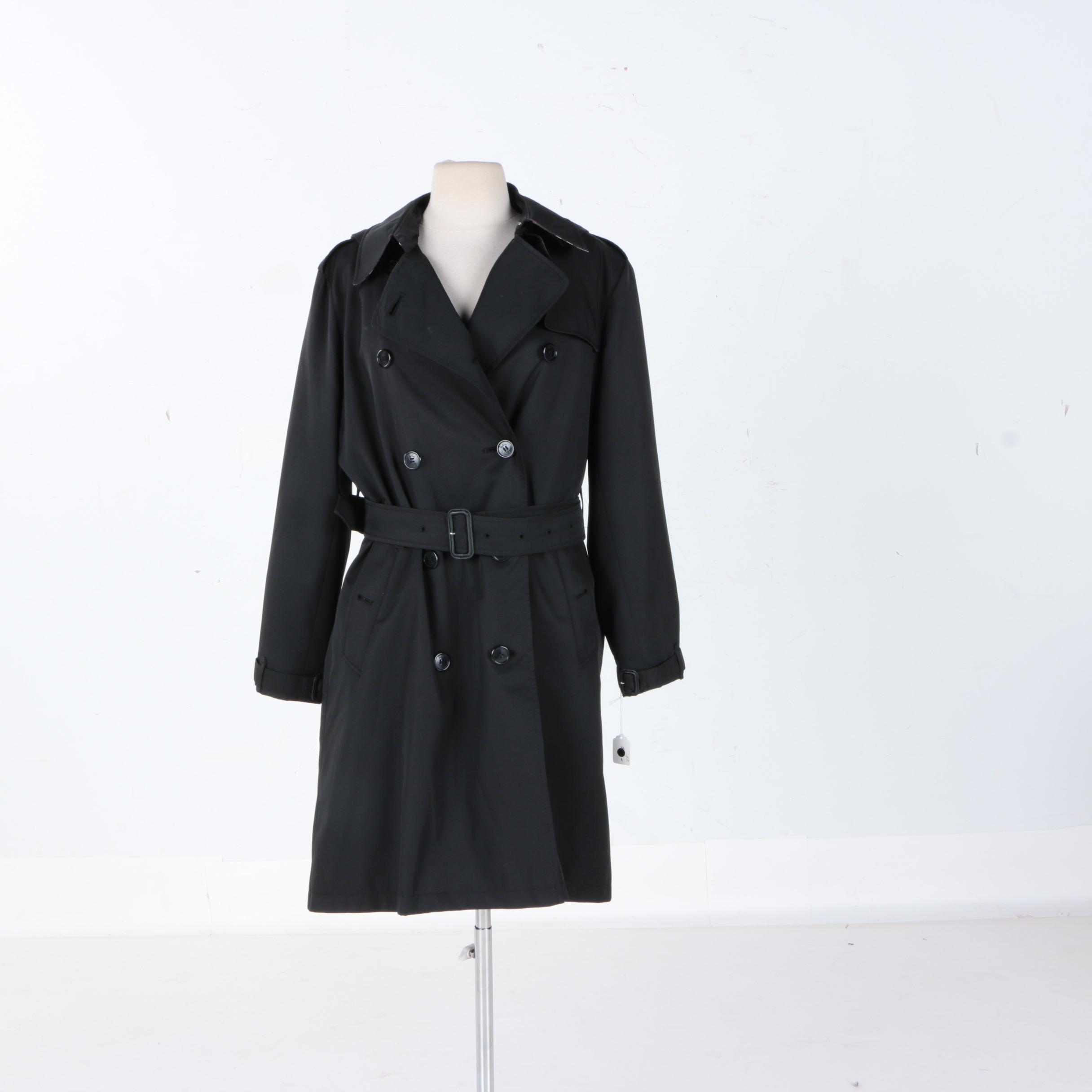 Women's Burberry Hooded Double-Breasted Trench Coat