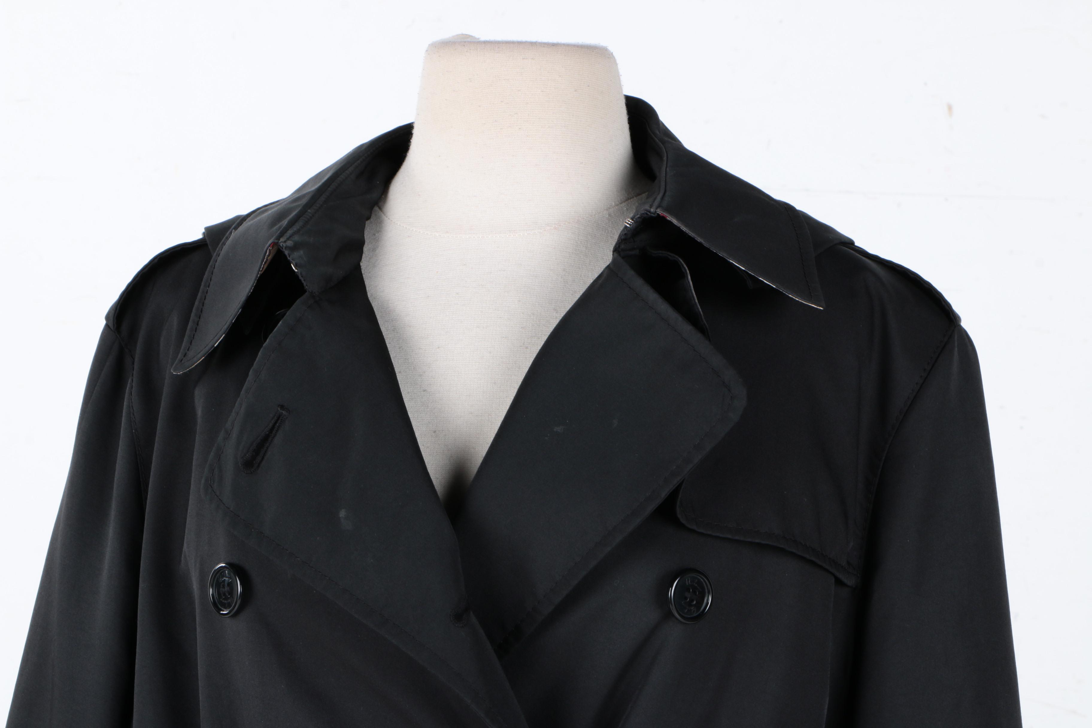 Women's Burberry Hooded Double-Breasted Trench Coat
