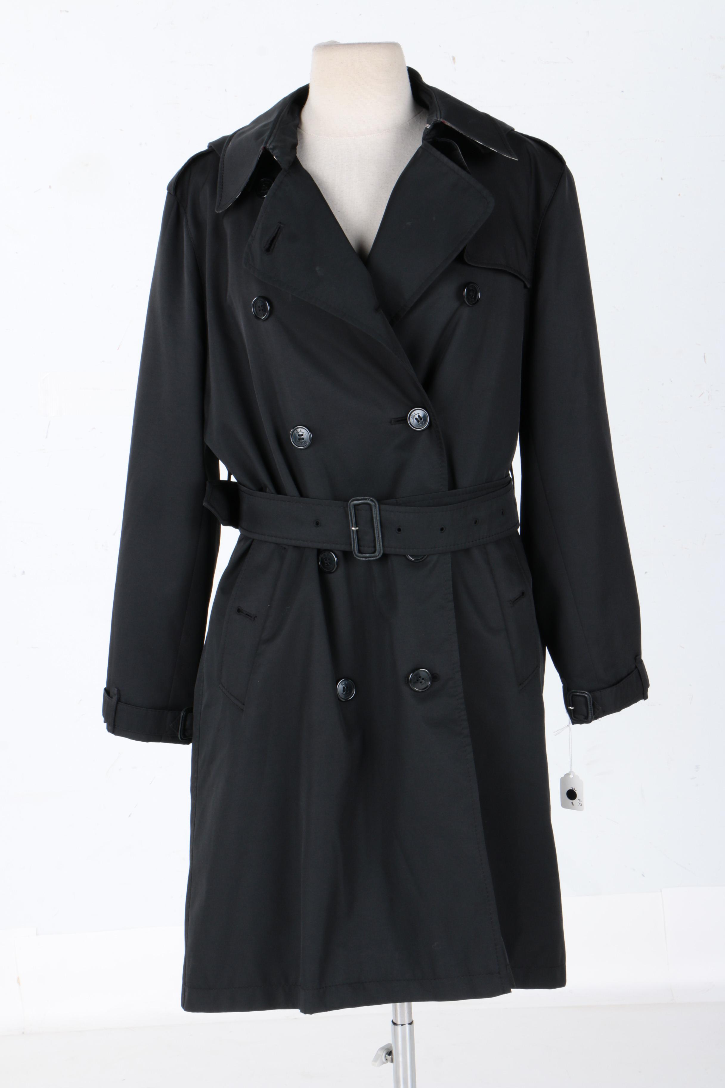 Women's Burberry Hooded Double-Breasted Trench Coat