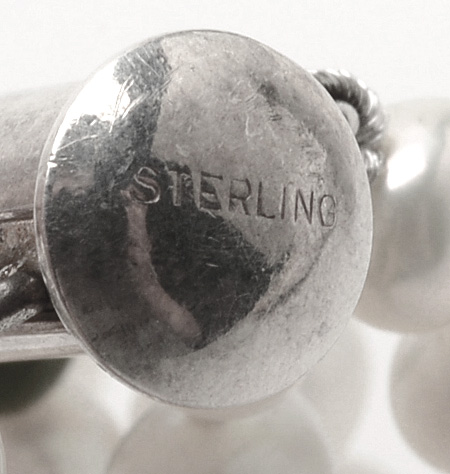 Hand Knotted Sterling and Multi-Strand Freshwater Pearl Bracelet