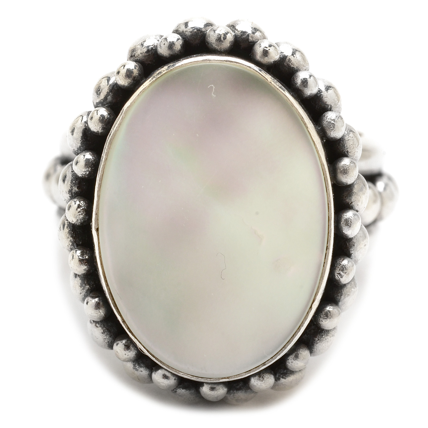 Sterling Silver Mother of Pearl Ring