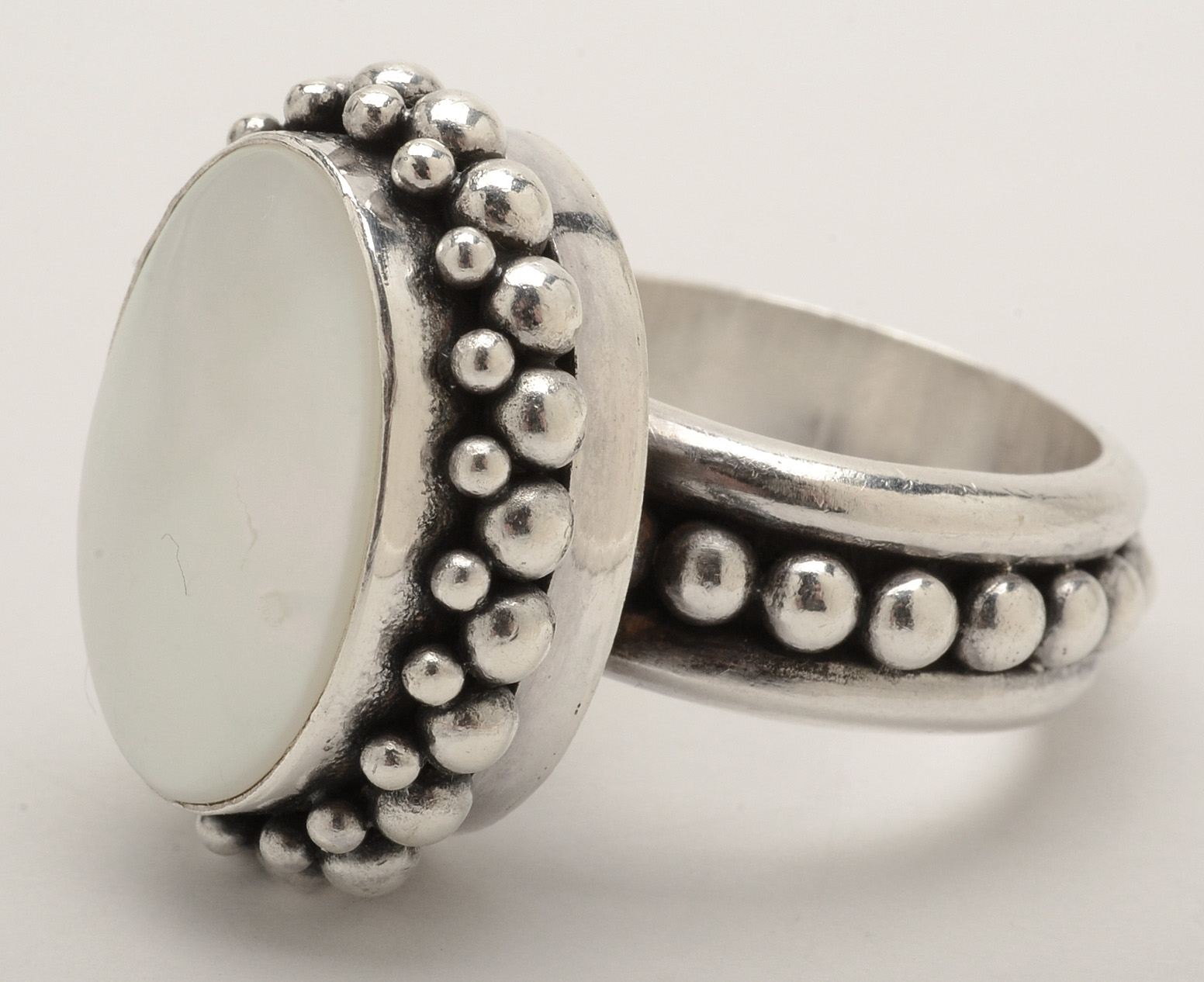 Sterling Silver Mother of Pearl Ring