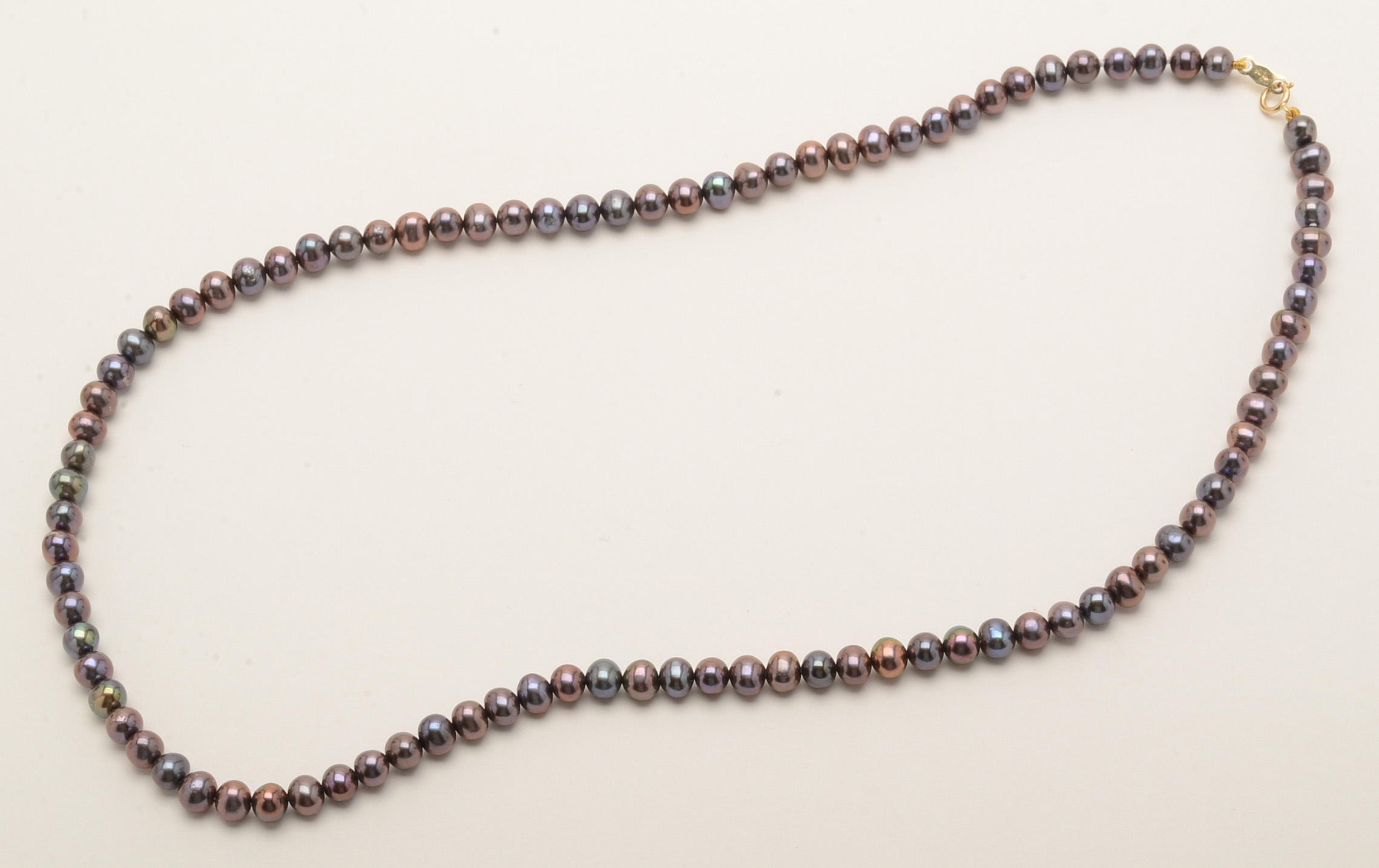 Grand-Parure Cultured Black Button Pearl Set with 14K Gold Clasps