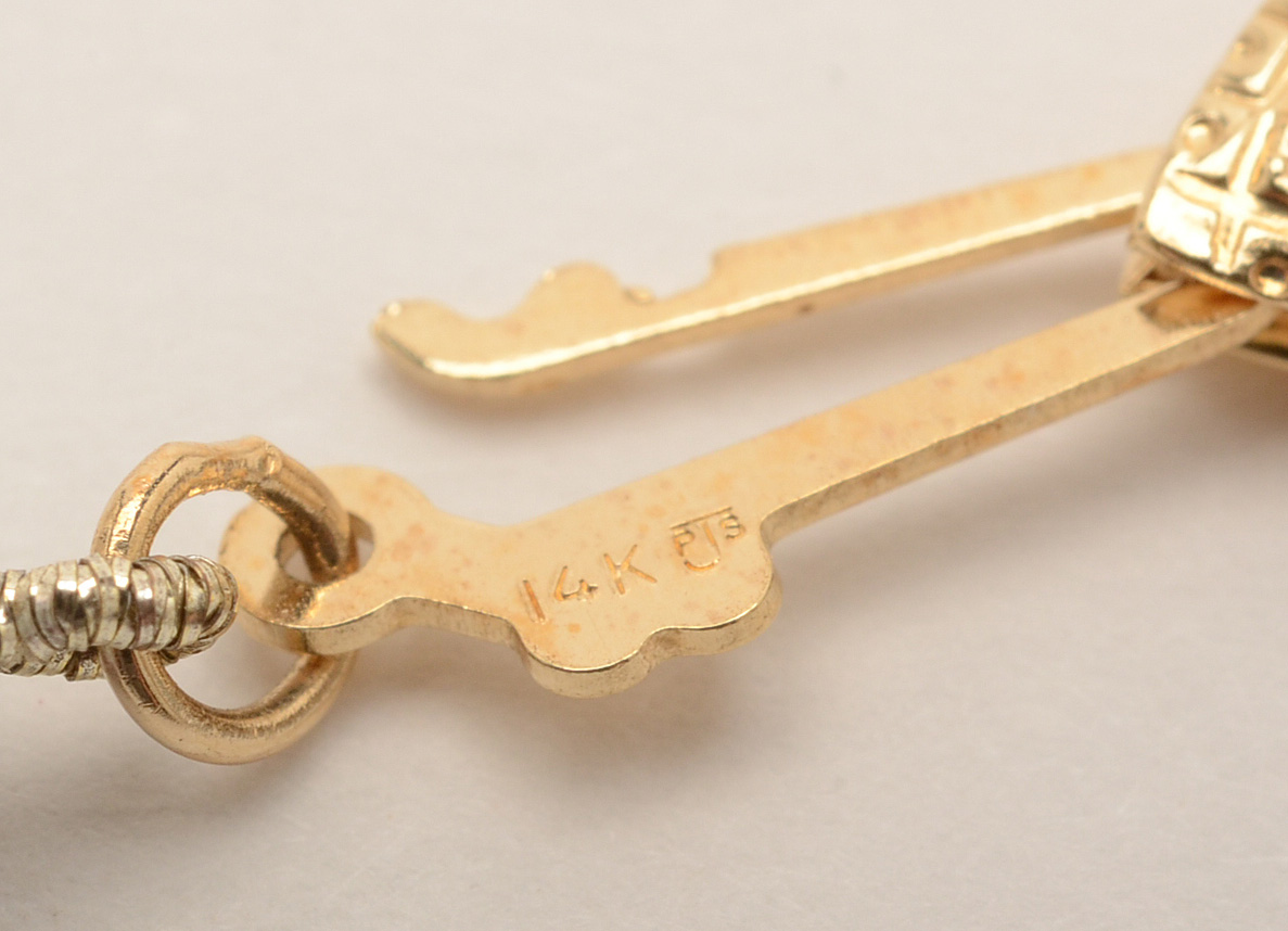 Cultured Freshwater Grey Pearl Necklace with 14K Gold Clasp