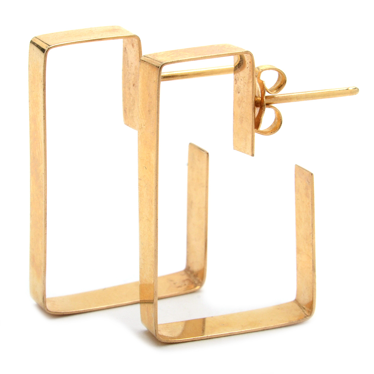 14K Yellow Gold Pierced Earrings