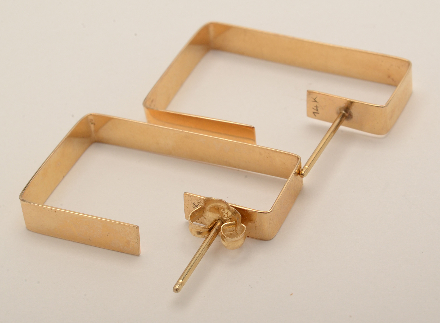 14K Yellow Gold Pierced Earrings