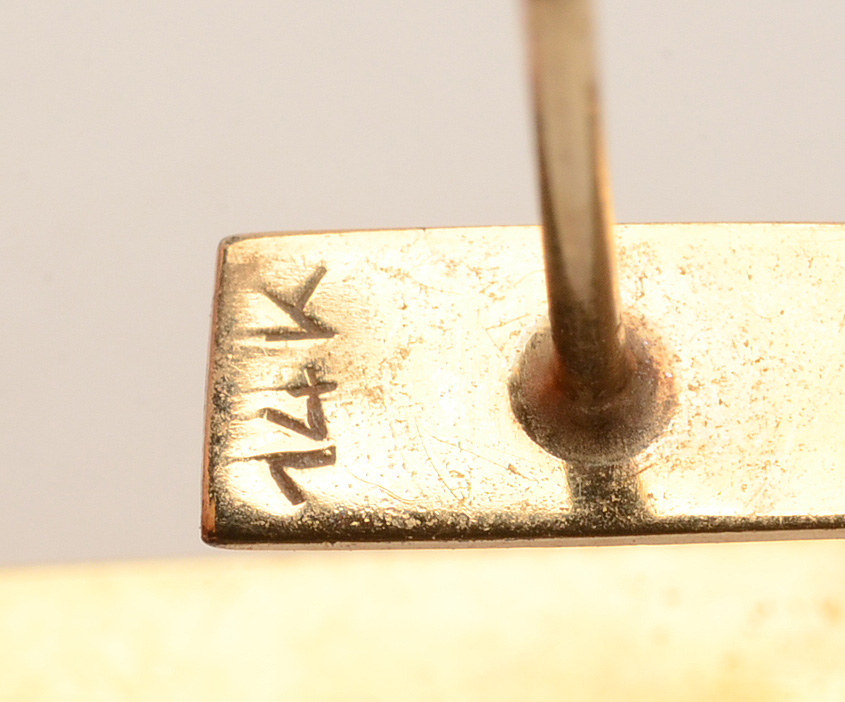 14K Yellow Gold Pierced Earrings