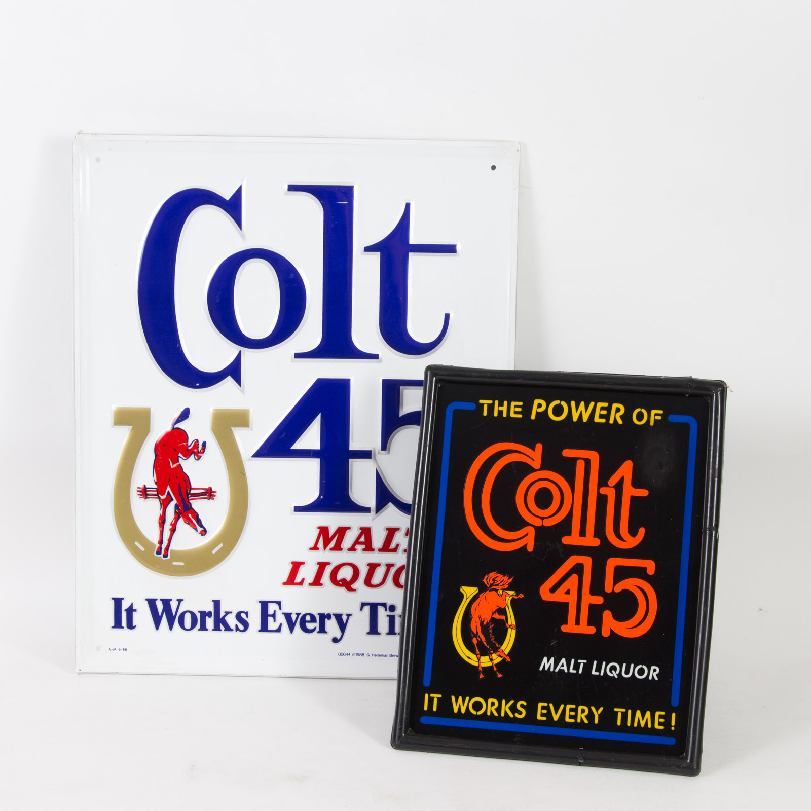 Vintage Colt 45 Light Up Beer Sign and Related Decor