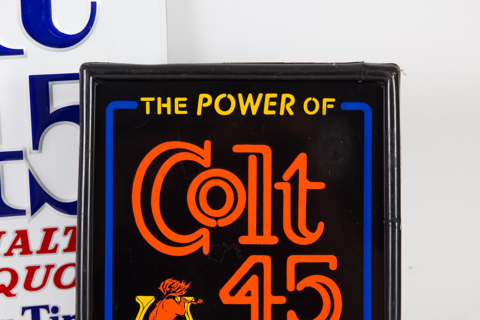 Vintage Colt 45 Light Up Beer Sign and Related Decor