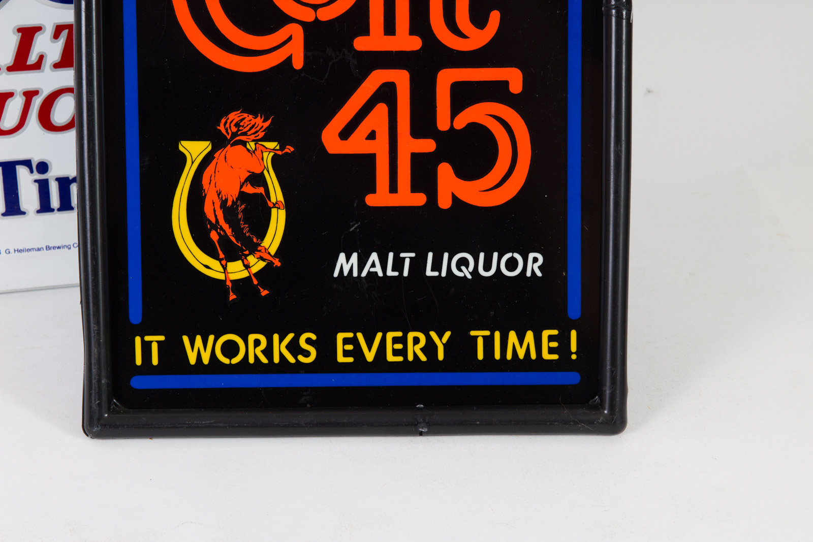 Vintage Colt 45 Light Up Beer Sign and Related Decor