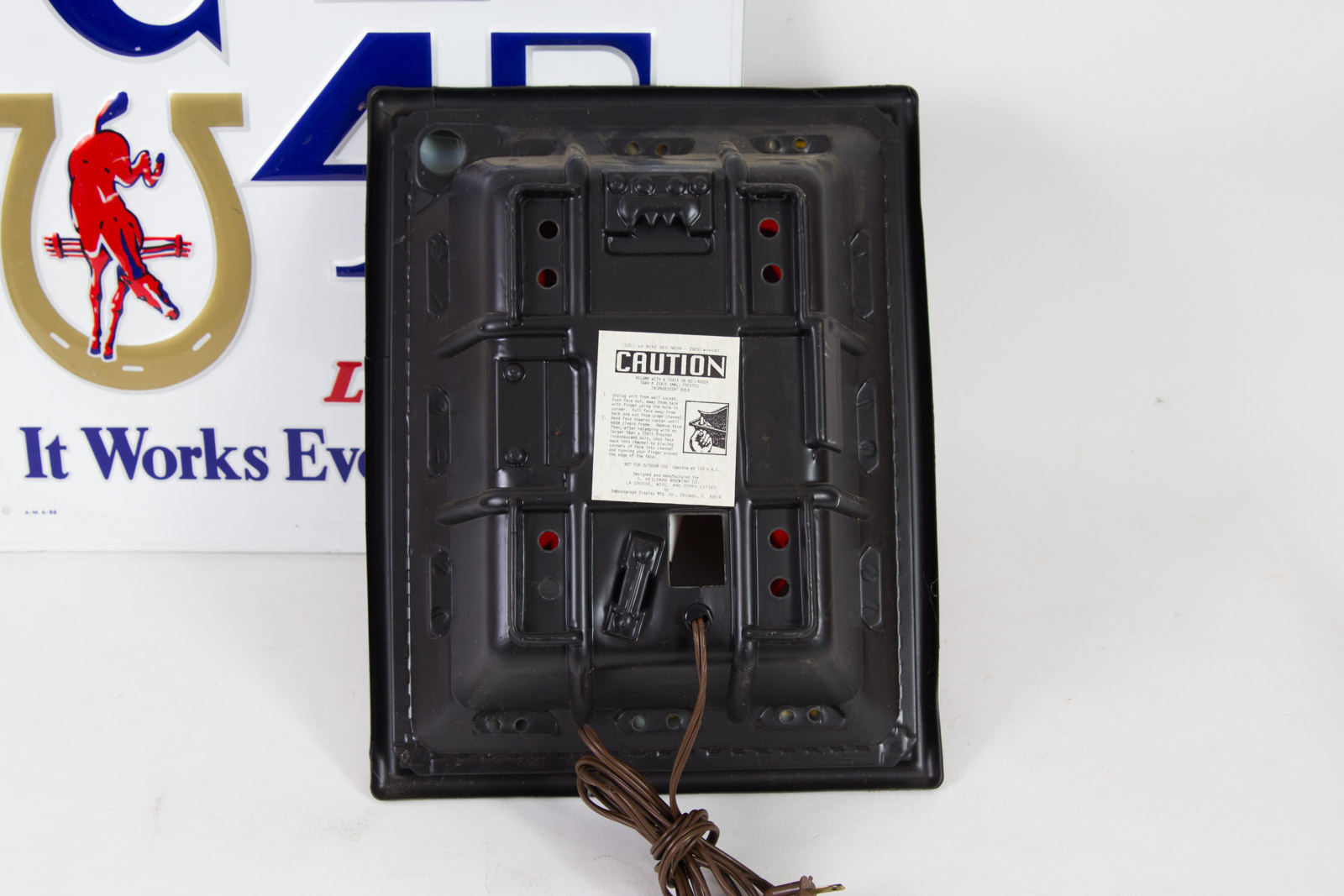 Vintage Colt 45 Light Up Beer Sign and Related Decor