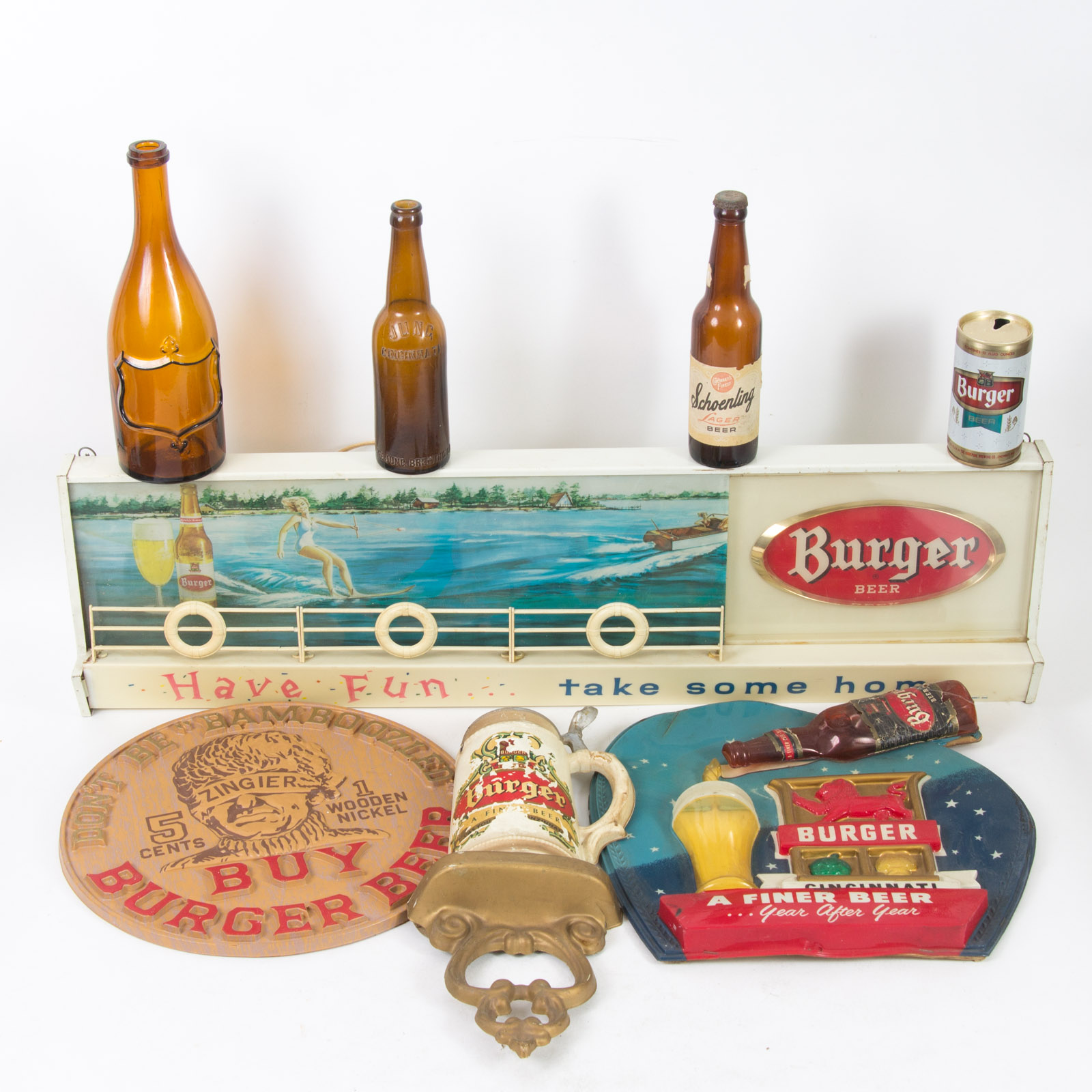 Burger Beer Light Up Beer Sign and Related Wall Decor