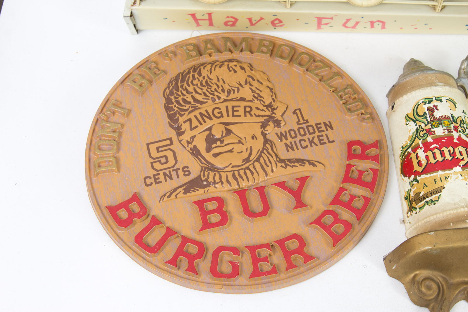 Burger Beer Light Up Beer Sign and Related Wall Decor