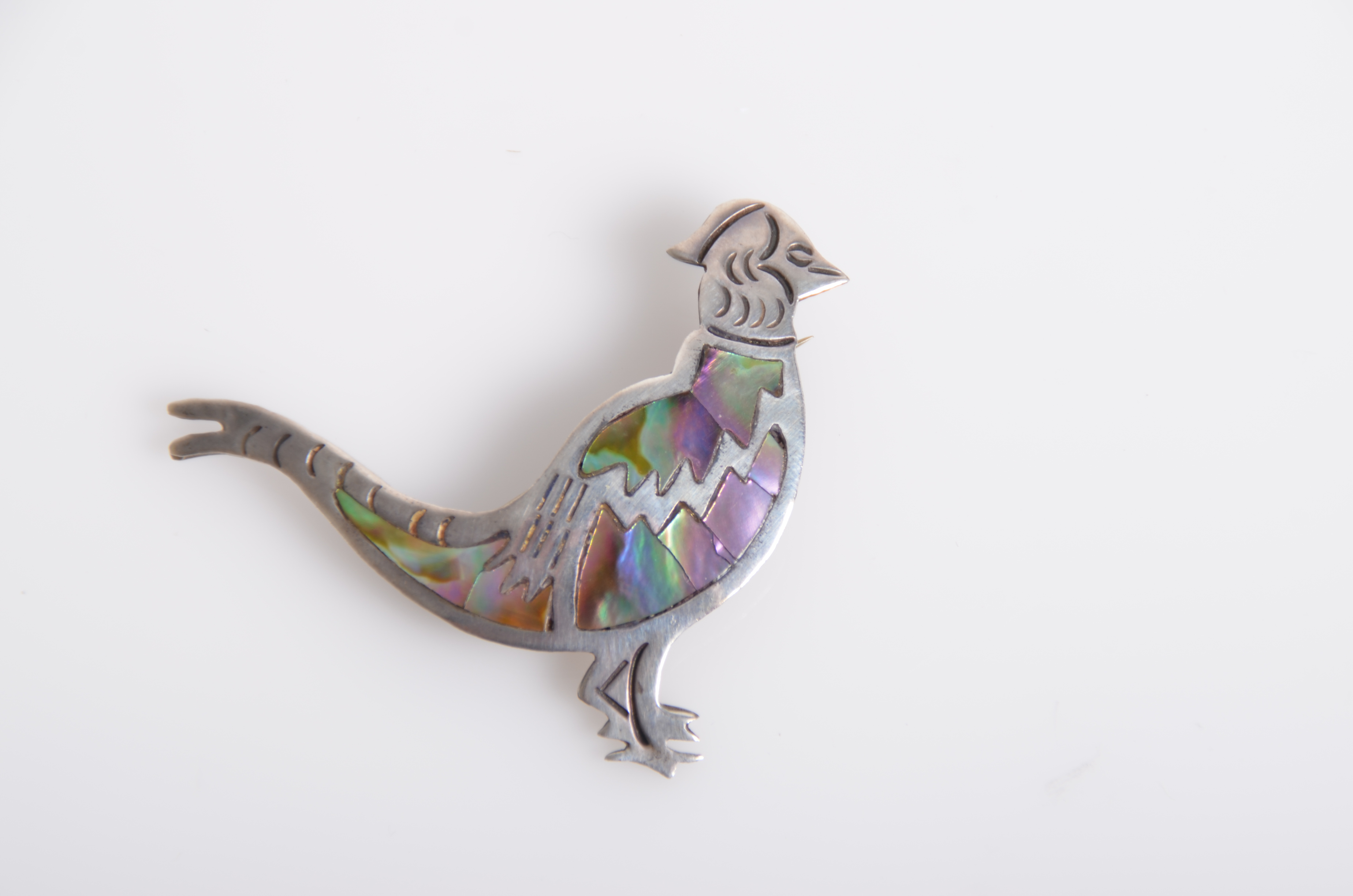 Collection of Vintage Mexican and Native American Inspired Sterling Silver Brooches