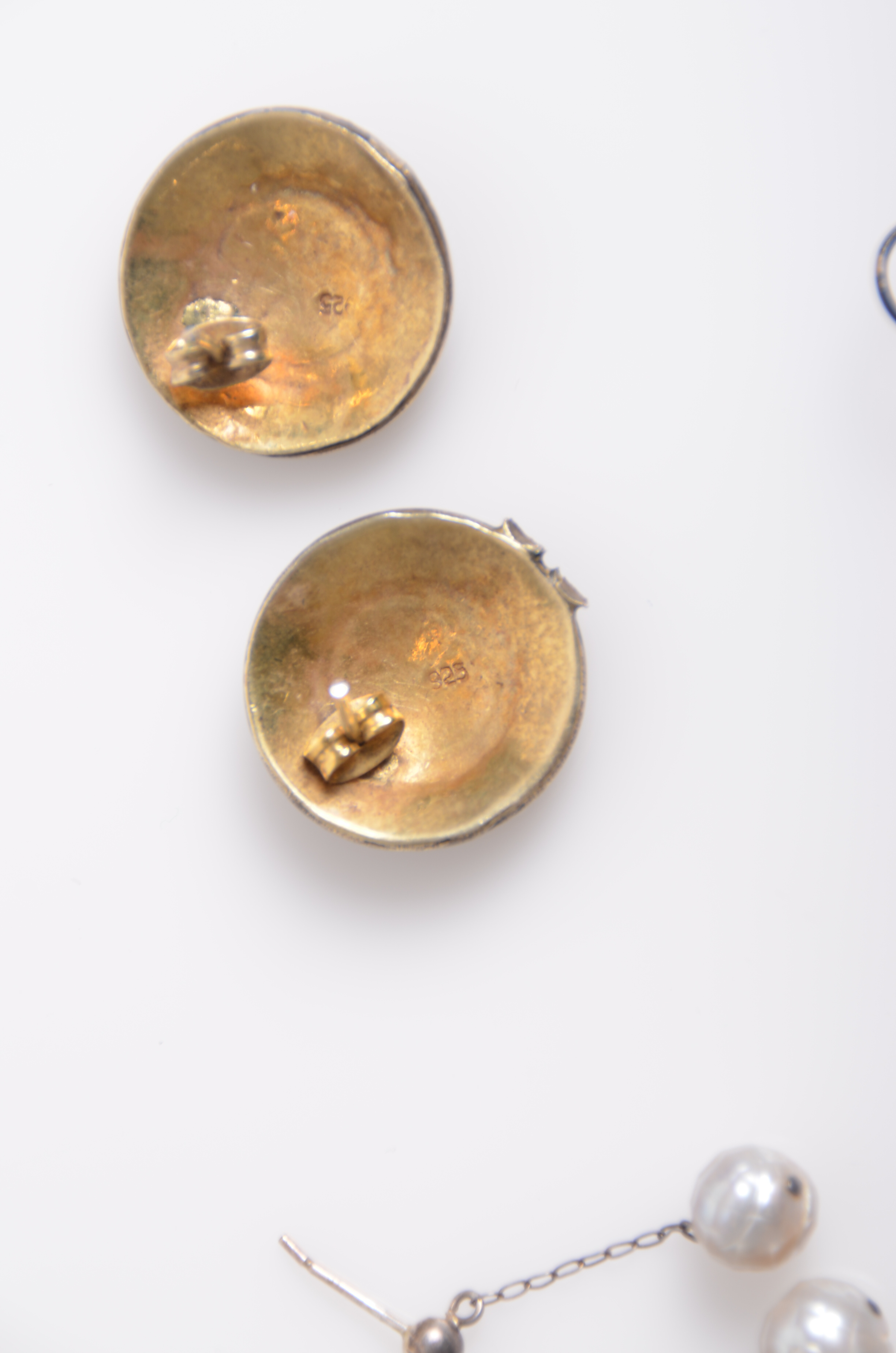 Collection of Vintage Sterling Silver Earrings Including Navajo