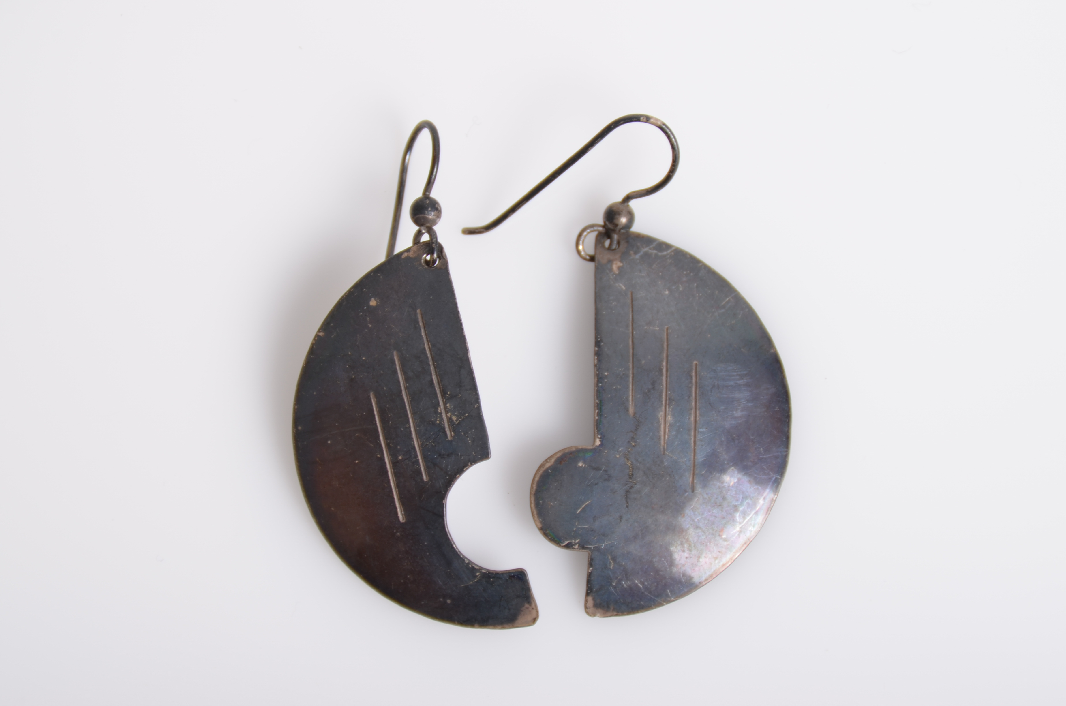 Collection of Vintage Sterling Silver Earrings Including Navajo