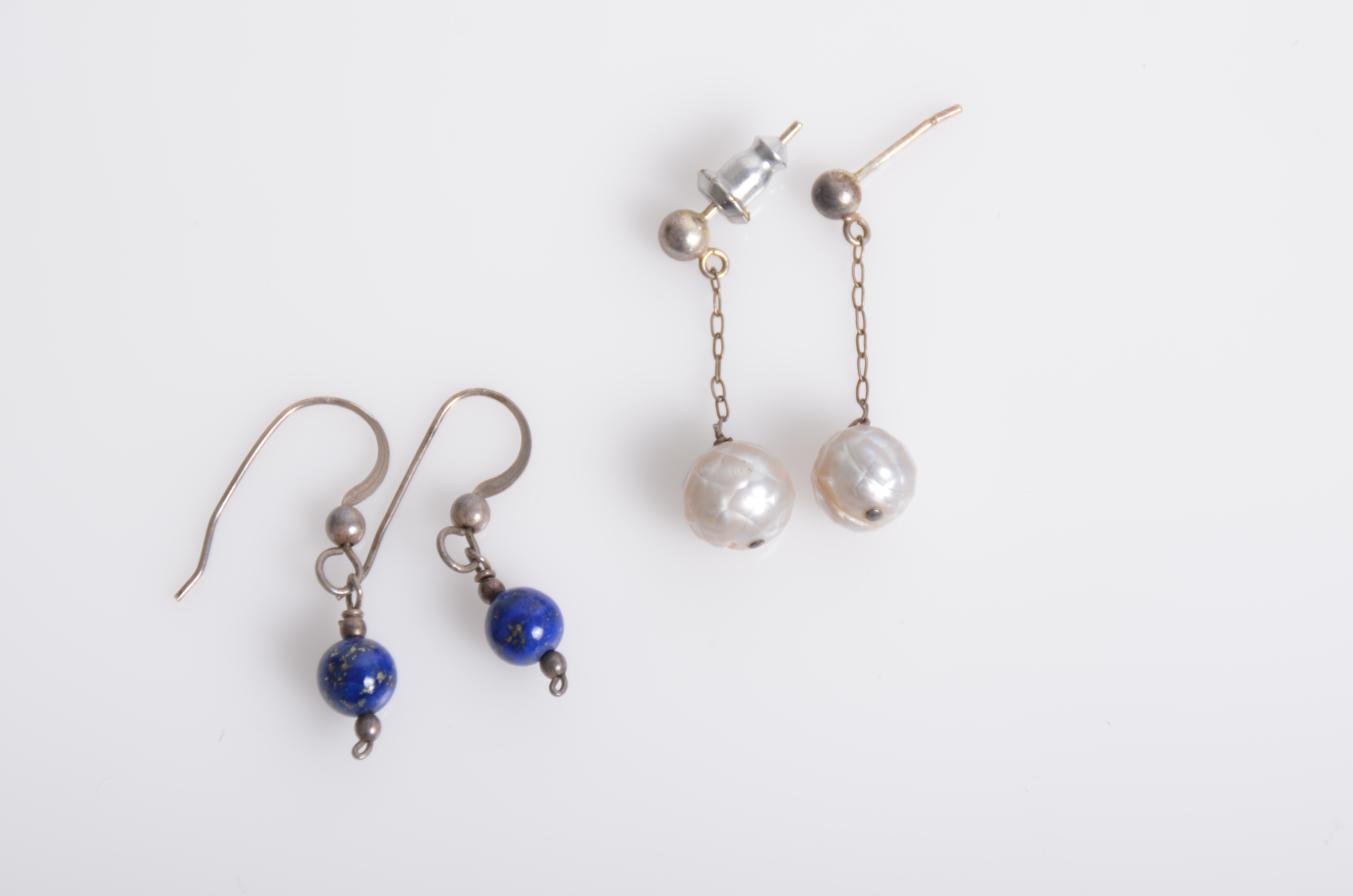 Collection of Vintage Sterling Silver Earrings Including Navajo