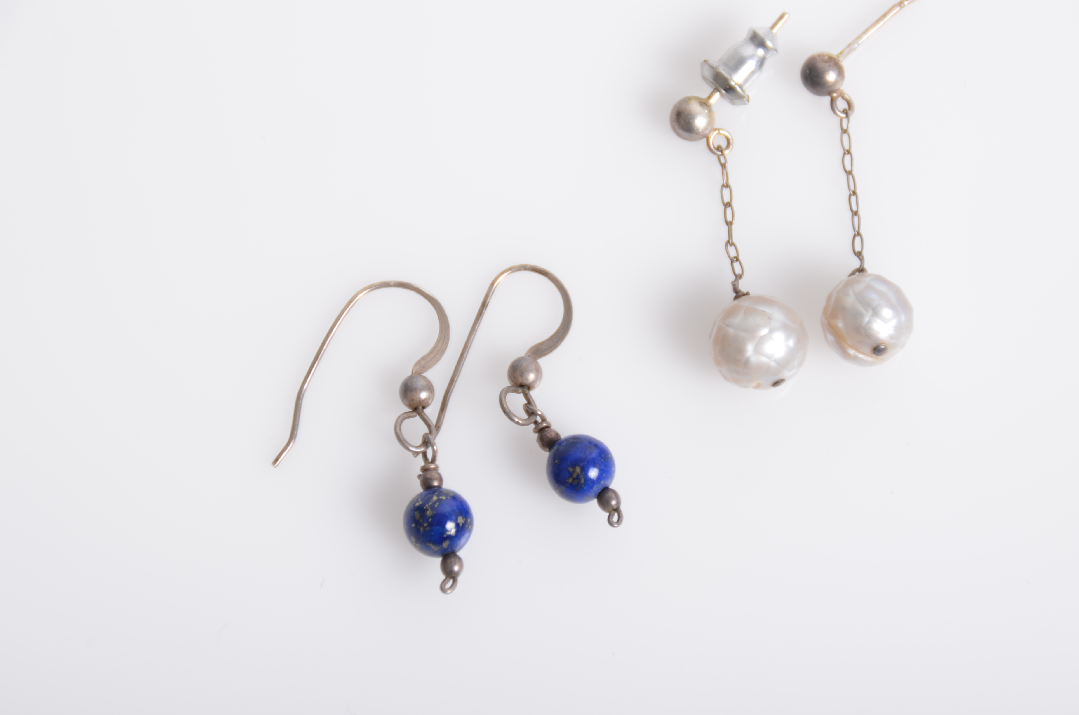 Collection of Vintage Sterling Silver Earrings Including Navajo