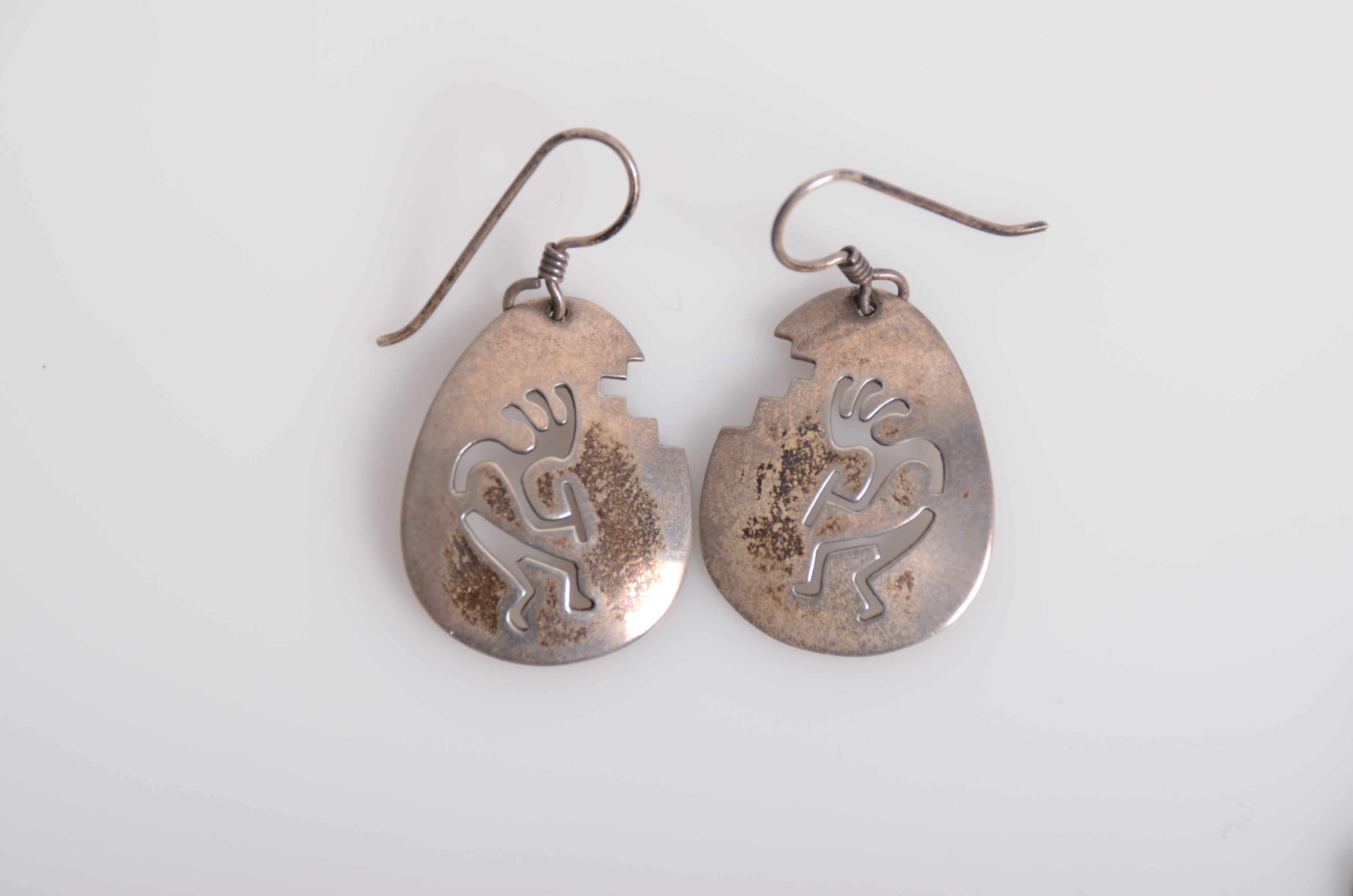 Collection of Vintage Sterling Silver Dangle Earrings Including Dan Jackson Navajo