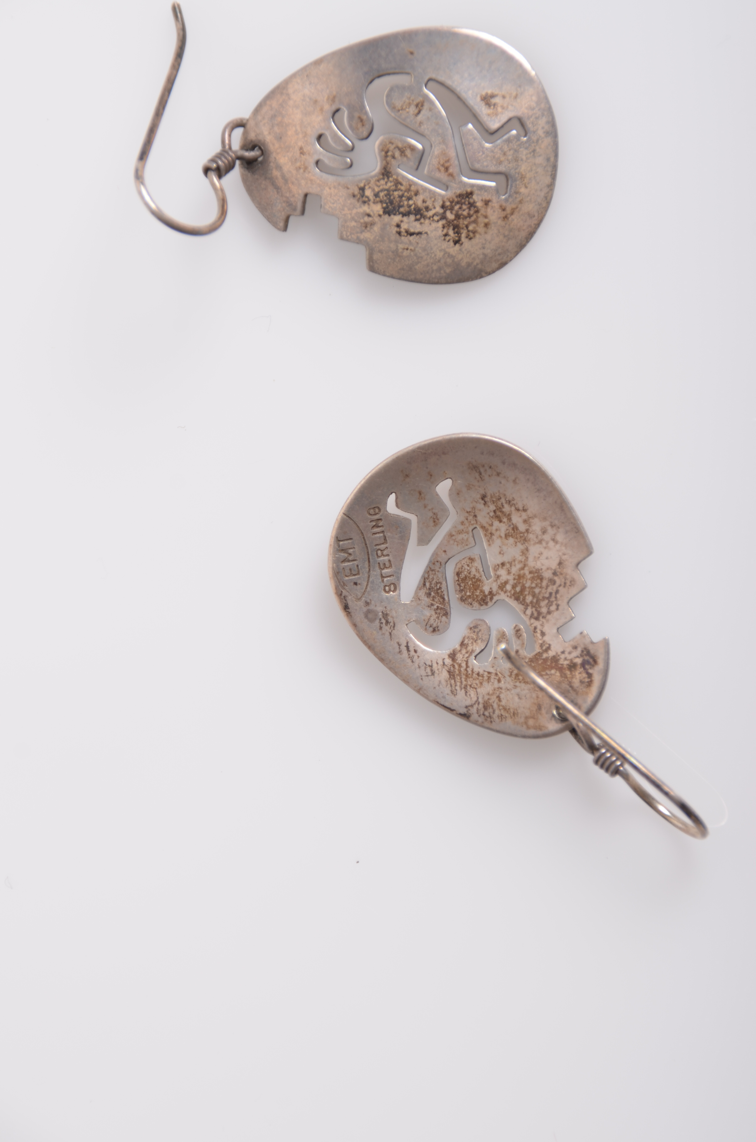 Collection of Vintage Sterling Silver Dangle Earrings Including Dan Jackson Navajo