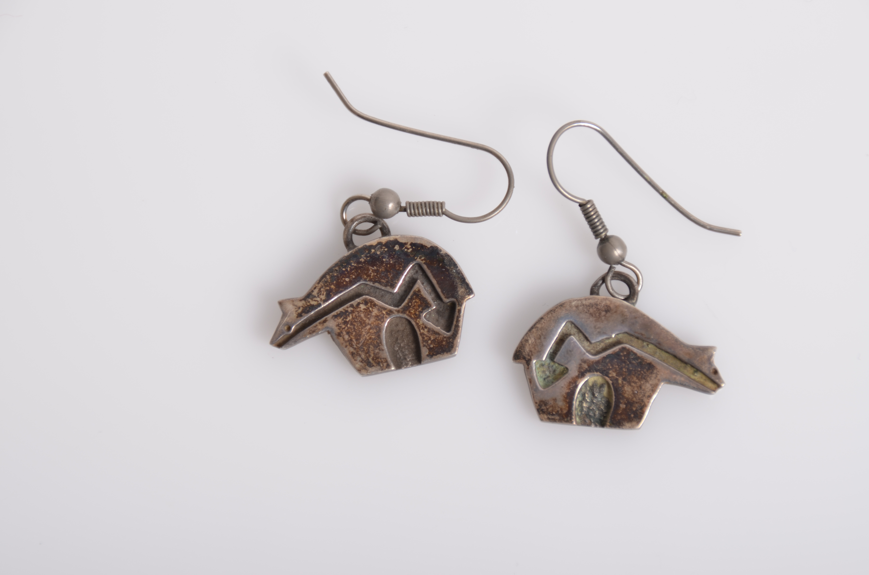 Collection of Vintage Sterling Silver Dangle Earrings Including Dan Jackson Navajo