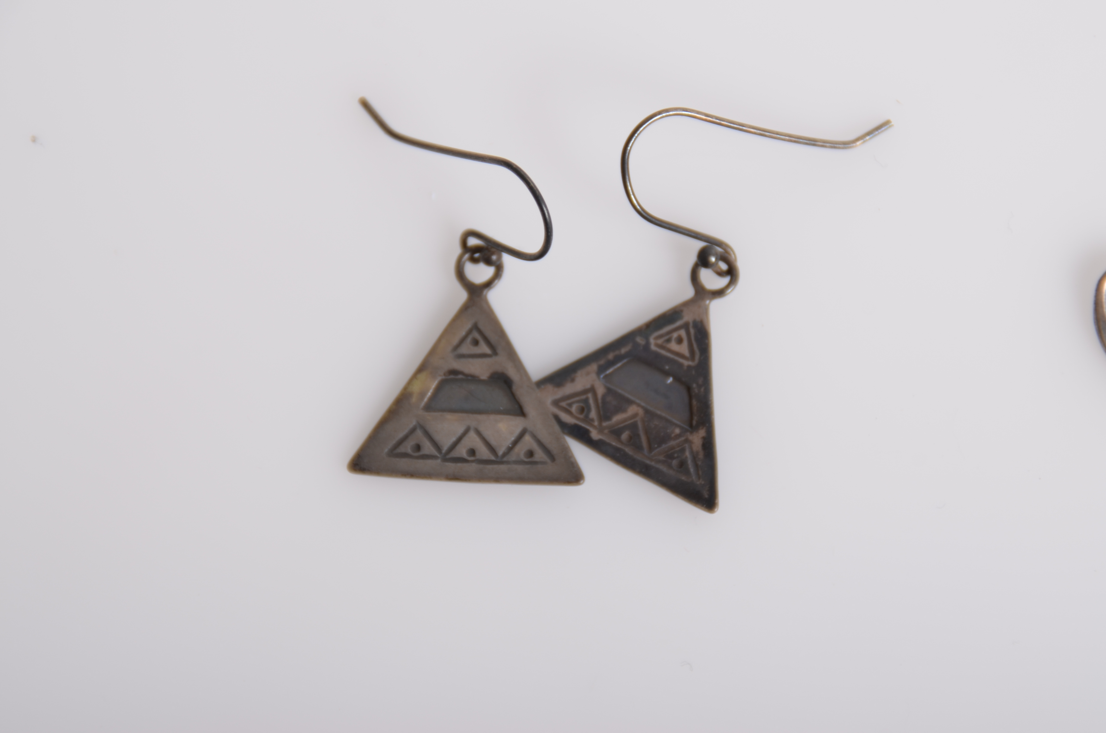 Collection of Vintage Sterling Silver Dangle Earrings Including Dan Jackson Navajo