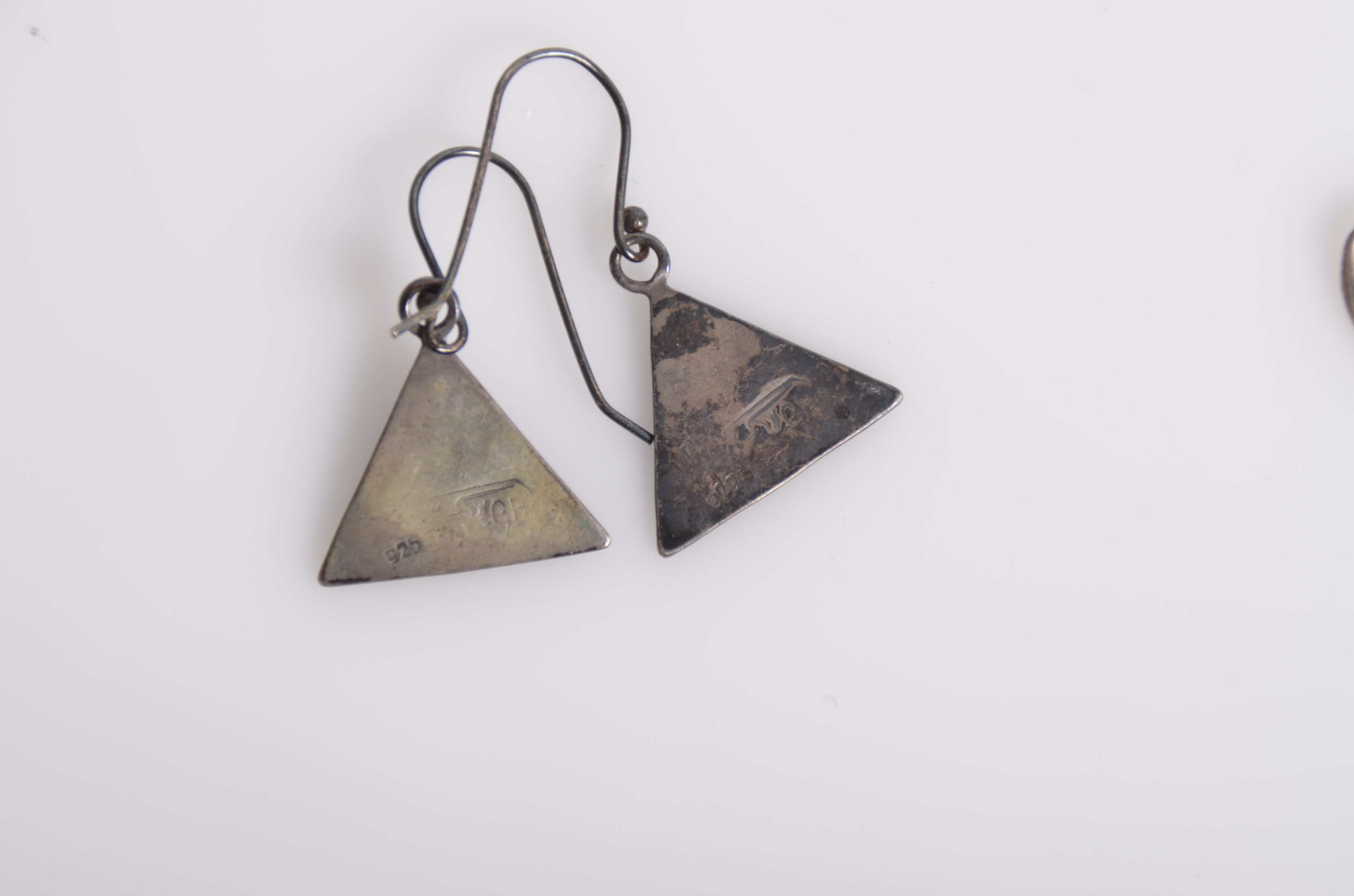 Collection of Vintage Sterling Silver Dangle Earrings Including Dan Jackson Navajo