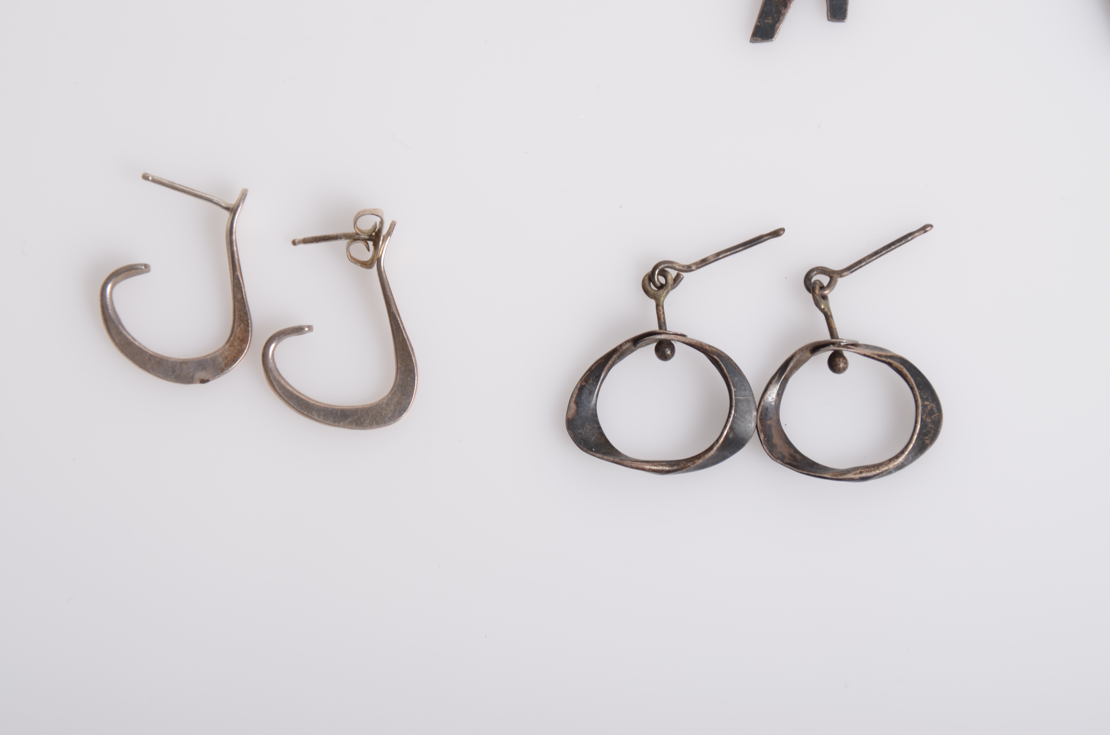 Collection of Vintage Sterling Silver Dangle Earrings Including Dan Jackson Navajo