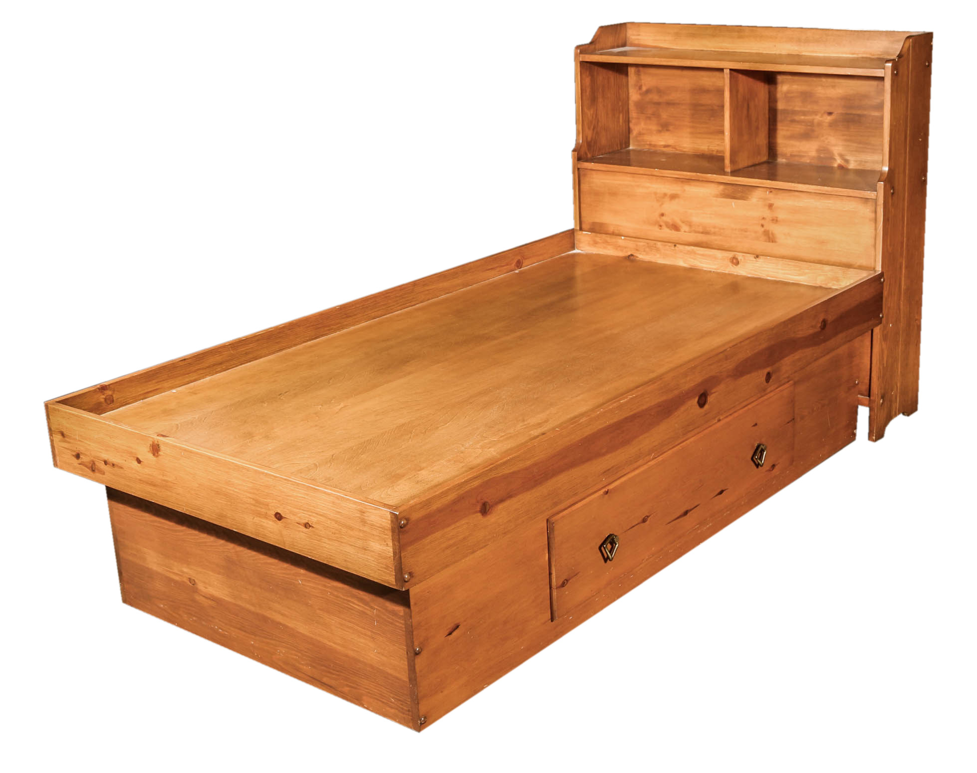 Vintage Pair of Twin Beds and Desk by Habitant