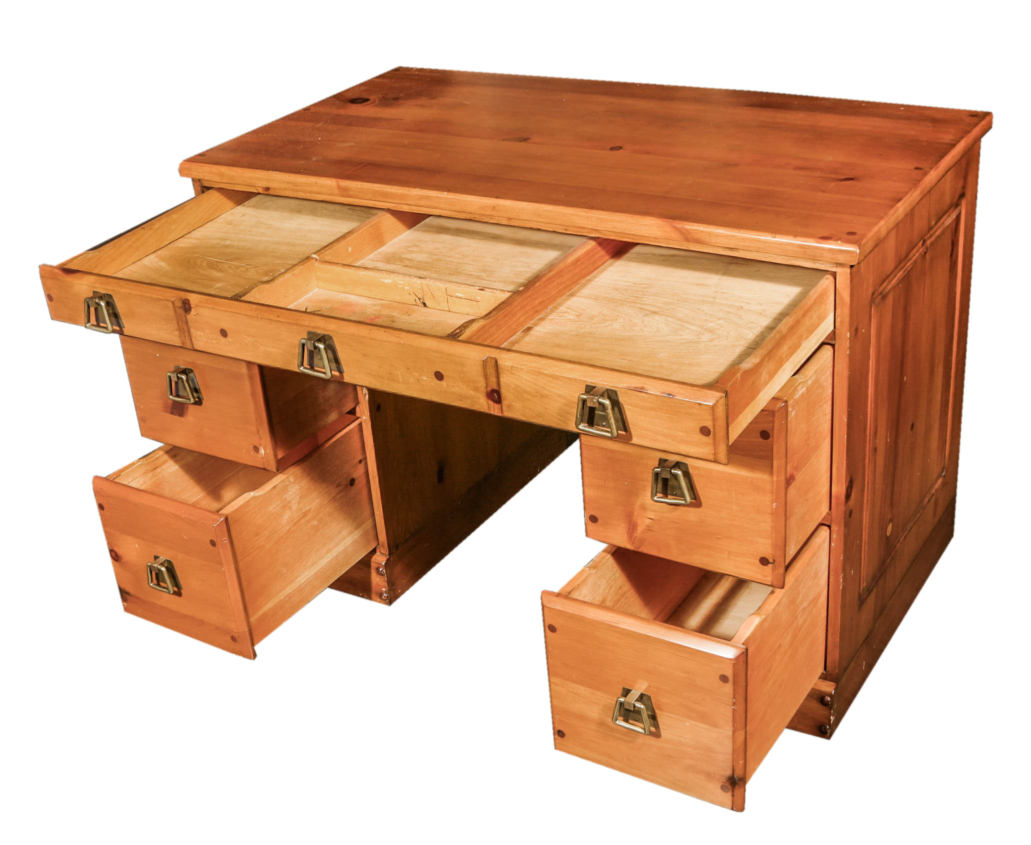 Vintage Pair of Twin Beds and Desk by Habitant