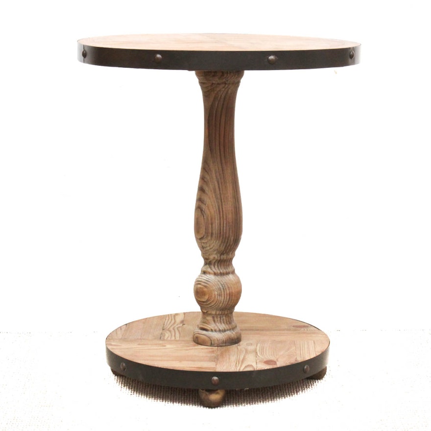 Rustic Pedestal Side Table by Uttermost