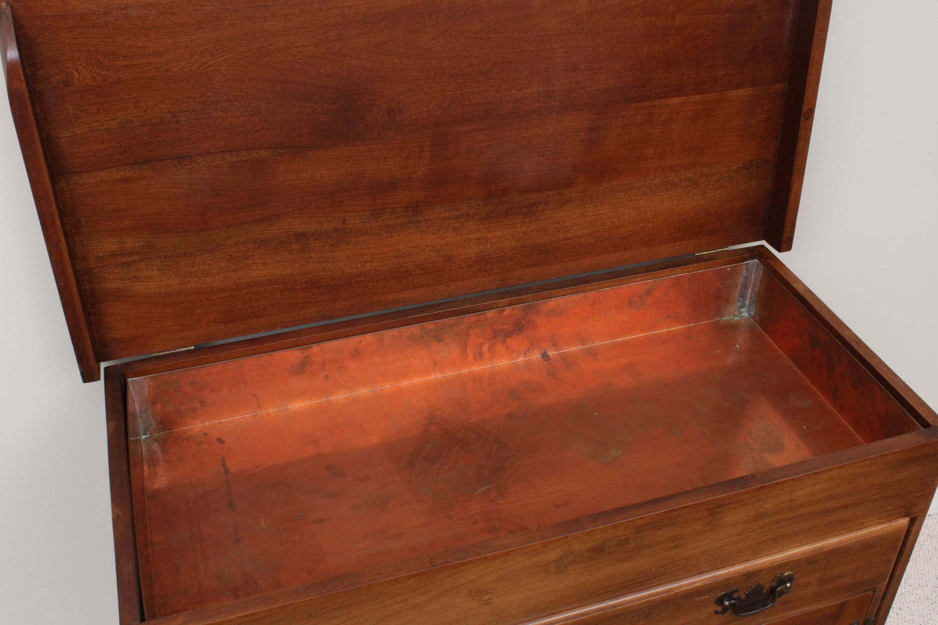 Federal Style Copper Lined Storage Cabinet
