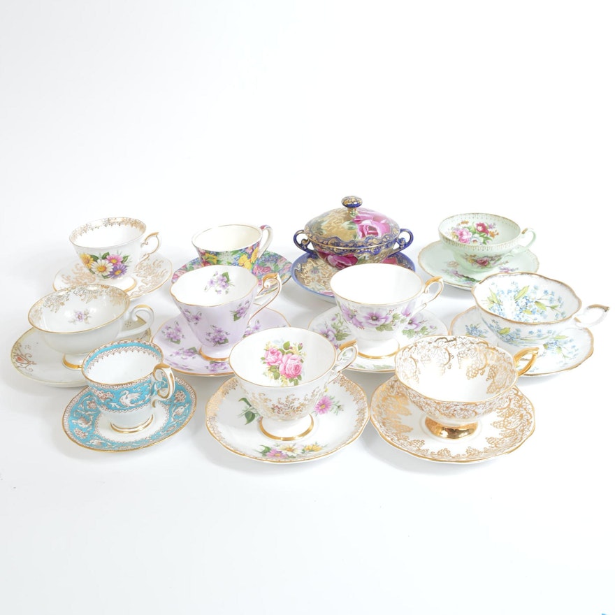 Assortment of Teacups and Saucers