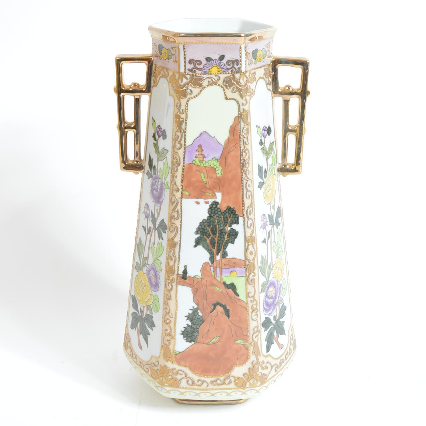 Morimura Bros Hand Painted Nippon Vase