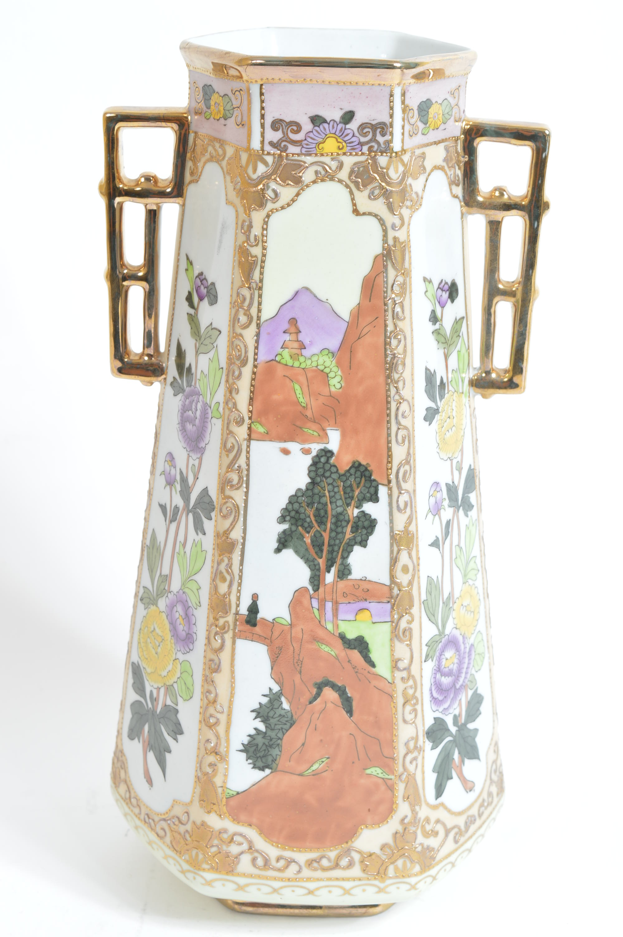 Morimura Bros Hand Painted Nippon Vase