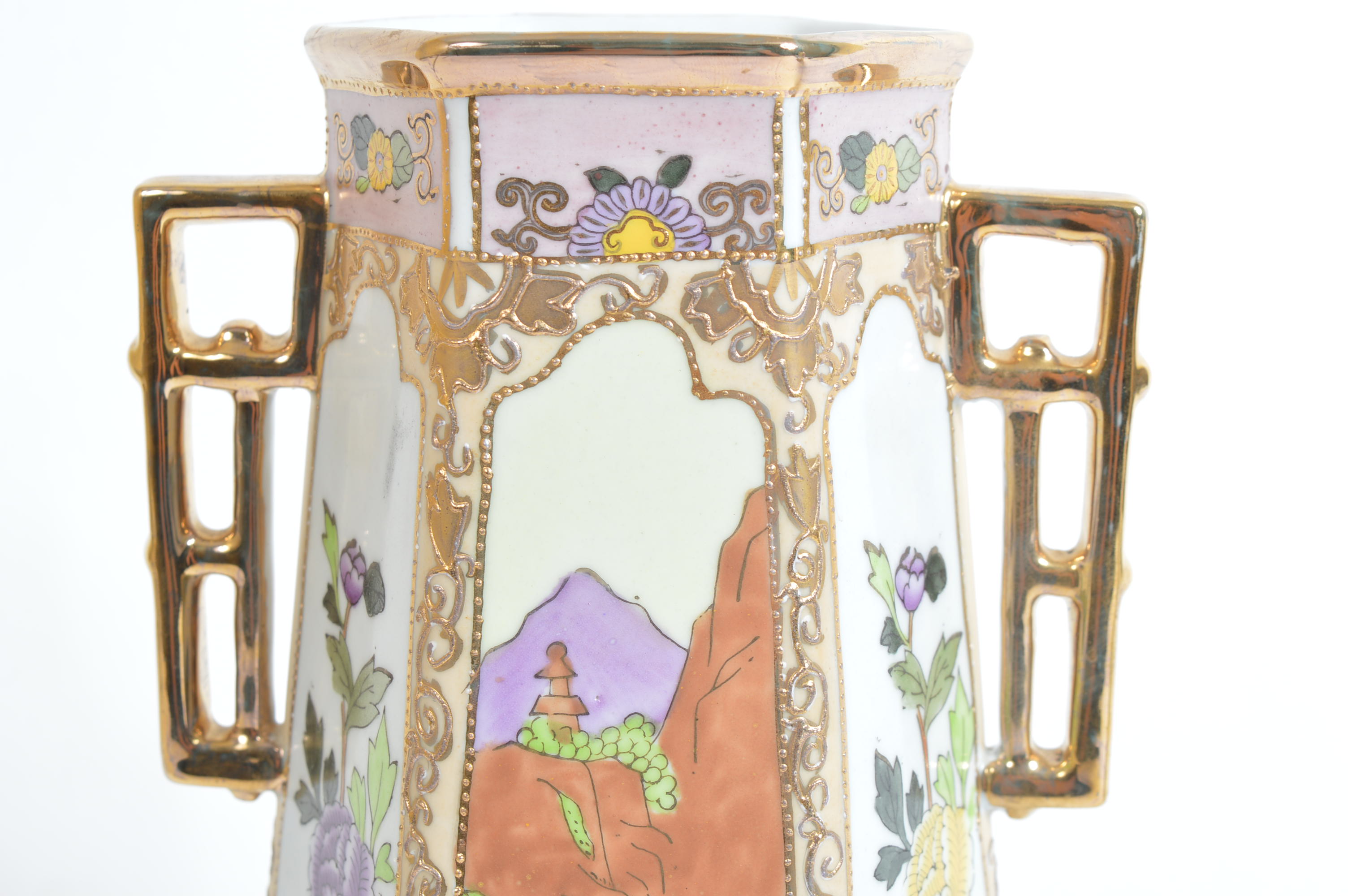 Morimura Bros Hand Painted Nippon Vase