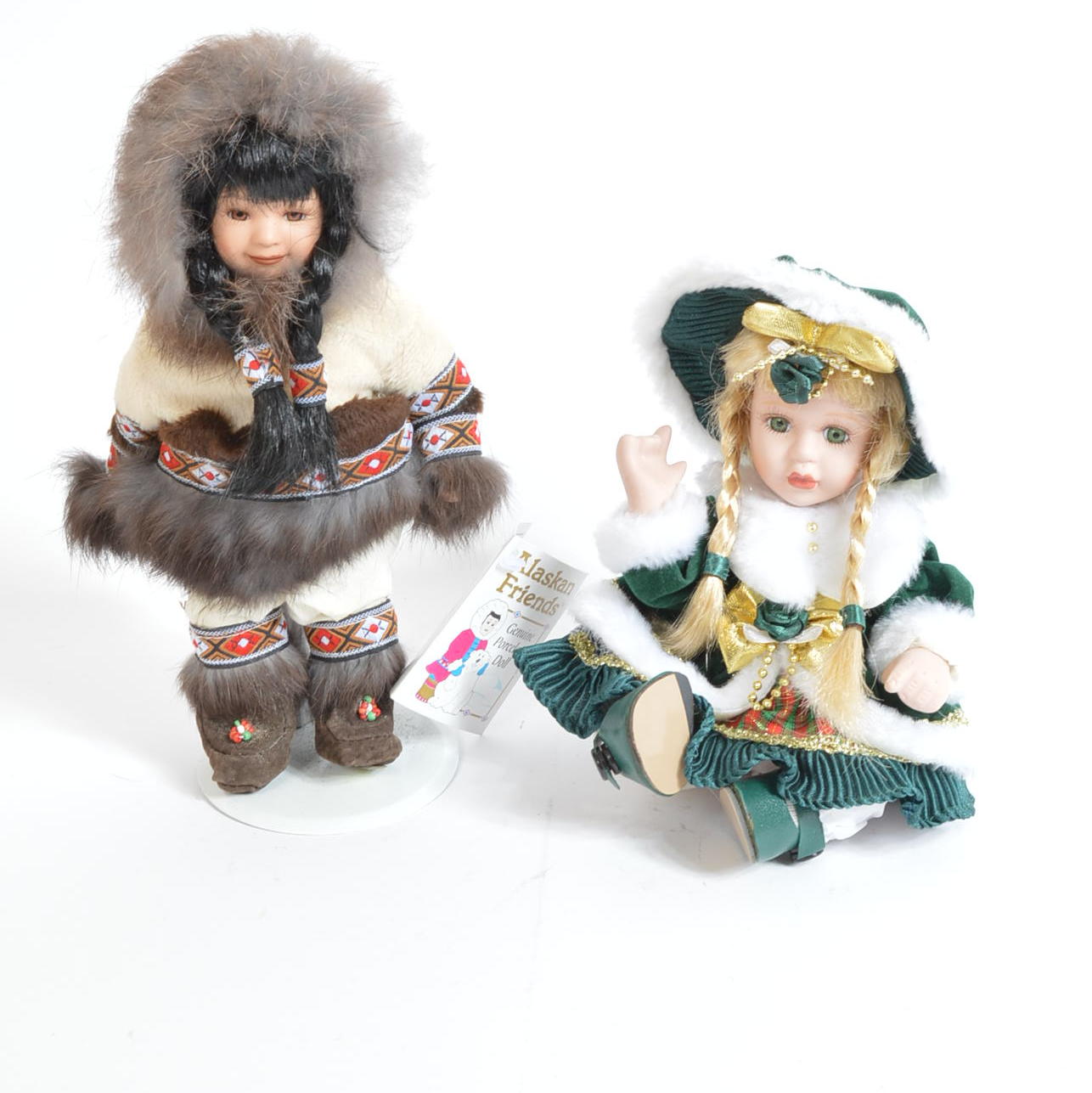 Porcelain Dolls with Hand Painted Details