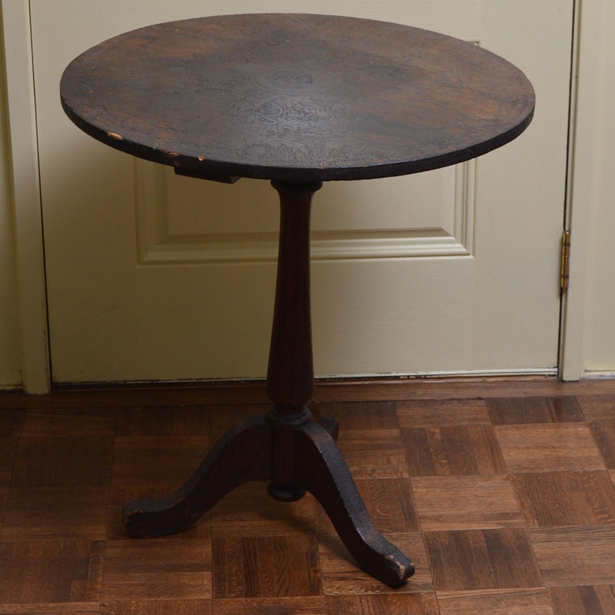 Antique Tilt-Top Side Table