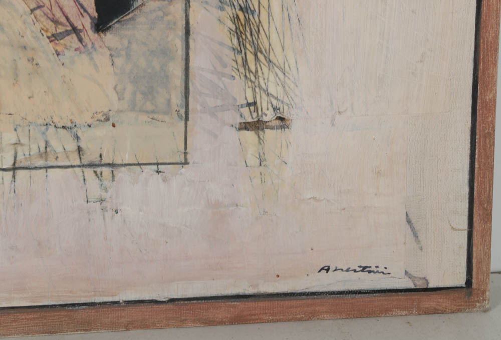 Assortment of Ronald Ashlstorm Mix Media on Board Compositions