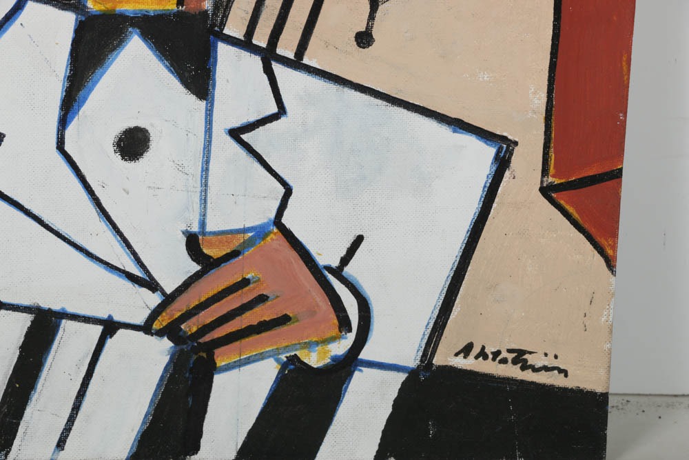 Assortment of Ronald Ashlstorm Mix Media on Board Compositions