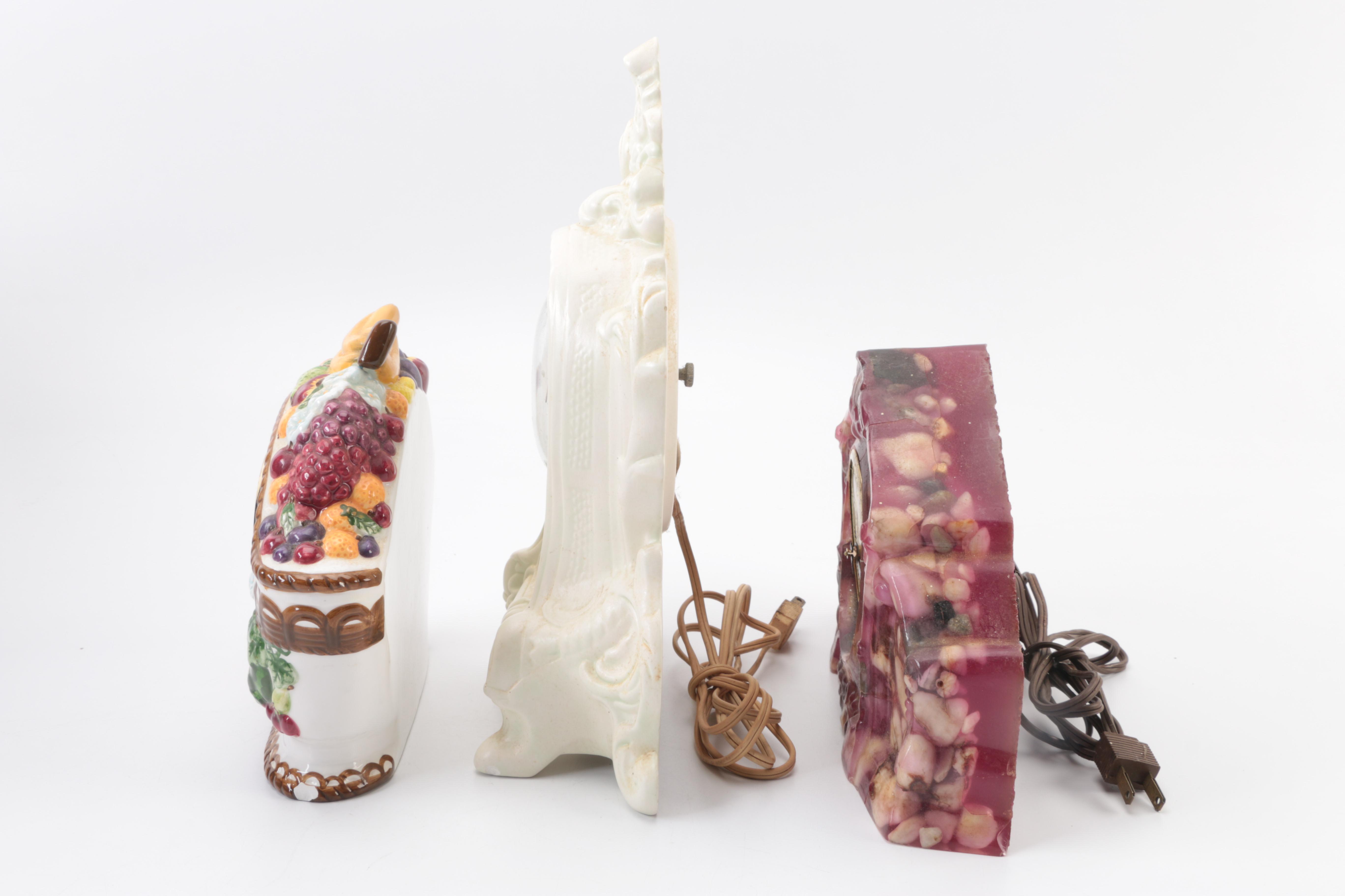 Collection of Decorative Table Top Clocks